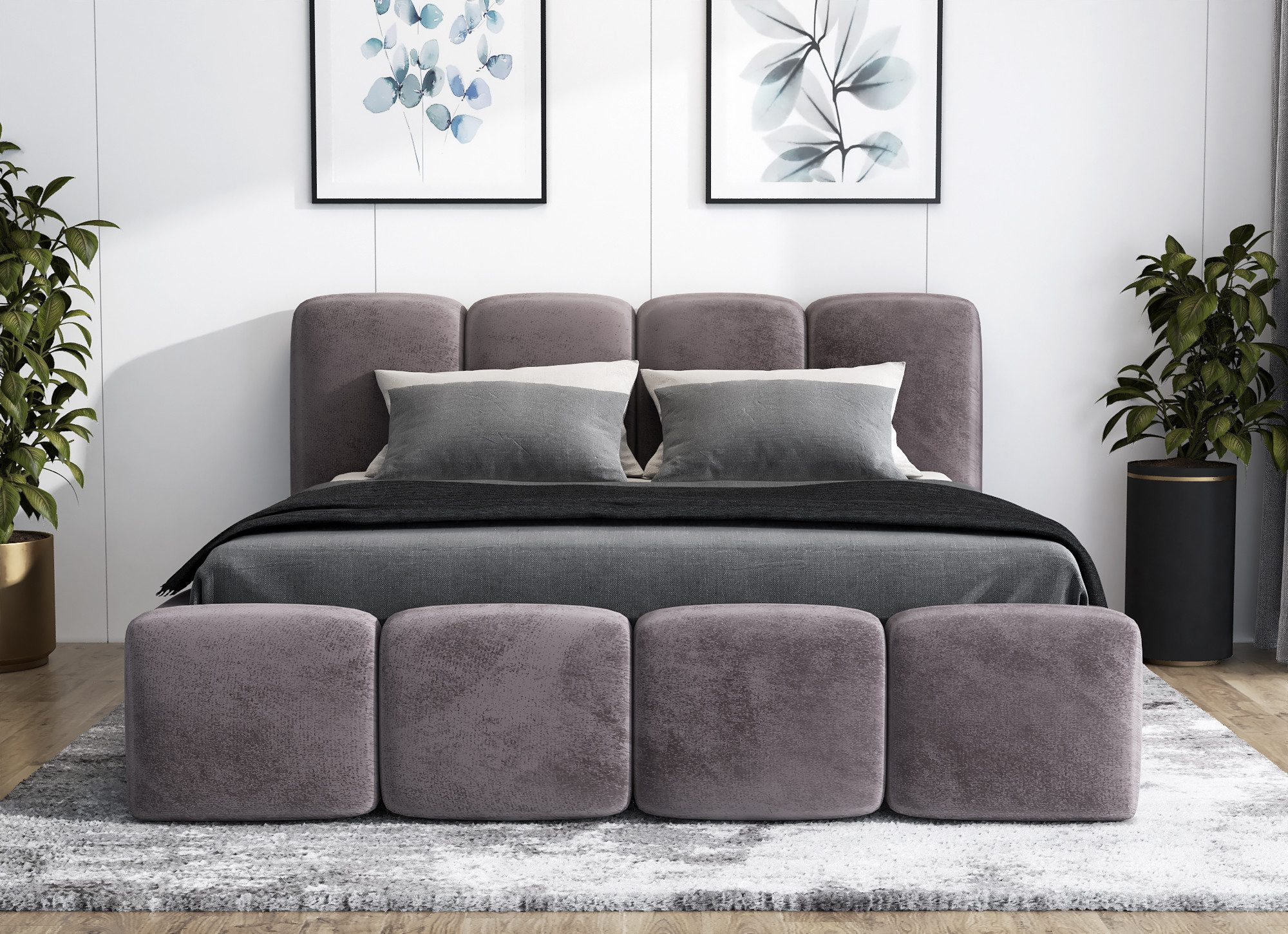 A&J MöbelLand GmbH Polsterbett DANA mit Matratze, Lattenrost und Bettkasten günstig online kaufen