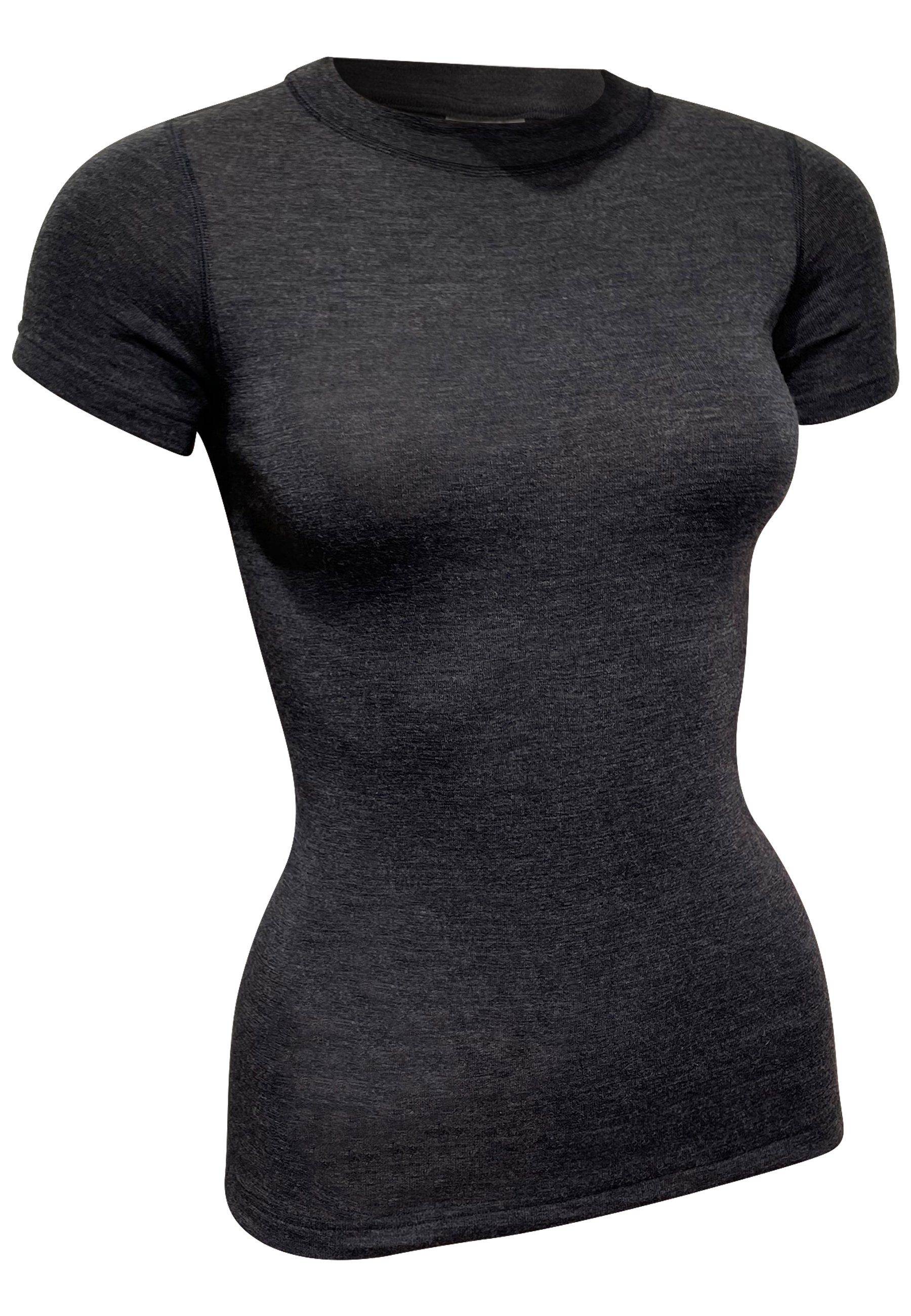 DRASSN Unterhemd Oberlind Damen - 100% (1-St) Merino kurzarm IN MADE Merino Shirt Unterwäsche EU