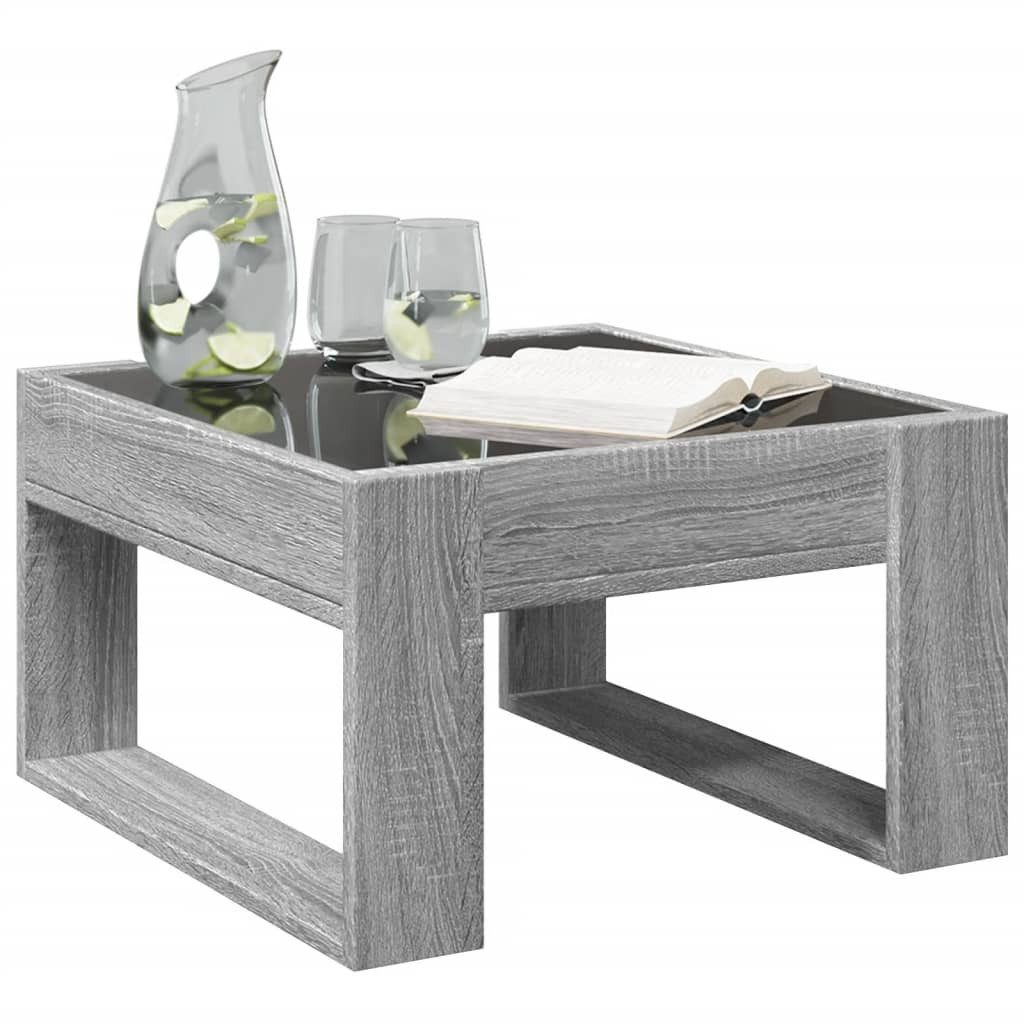 vidaXL Salontafel met Infinity LED 50x53x30 cm sonoma eikenkleurig