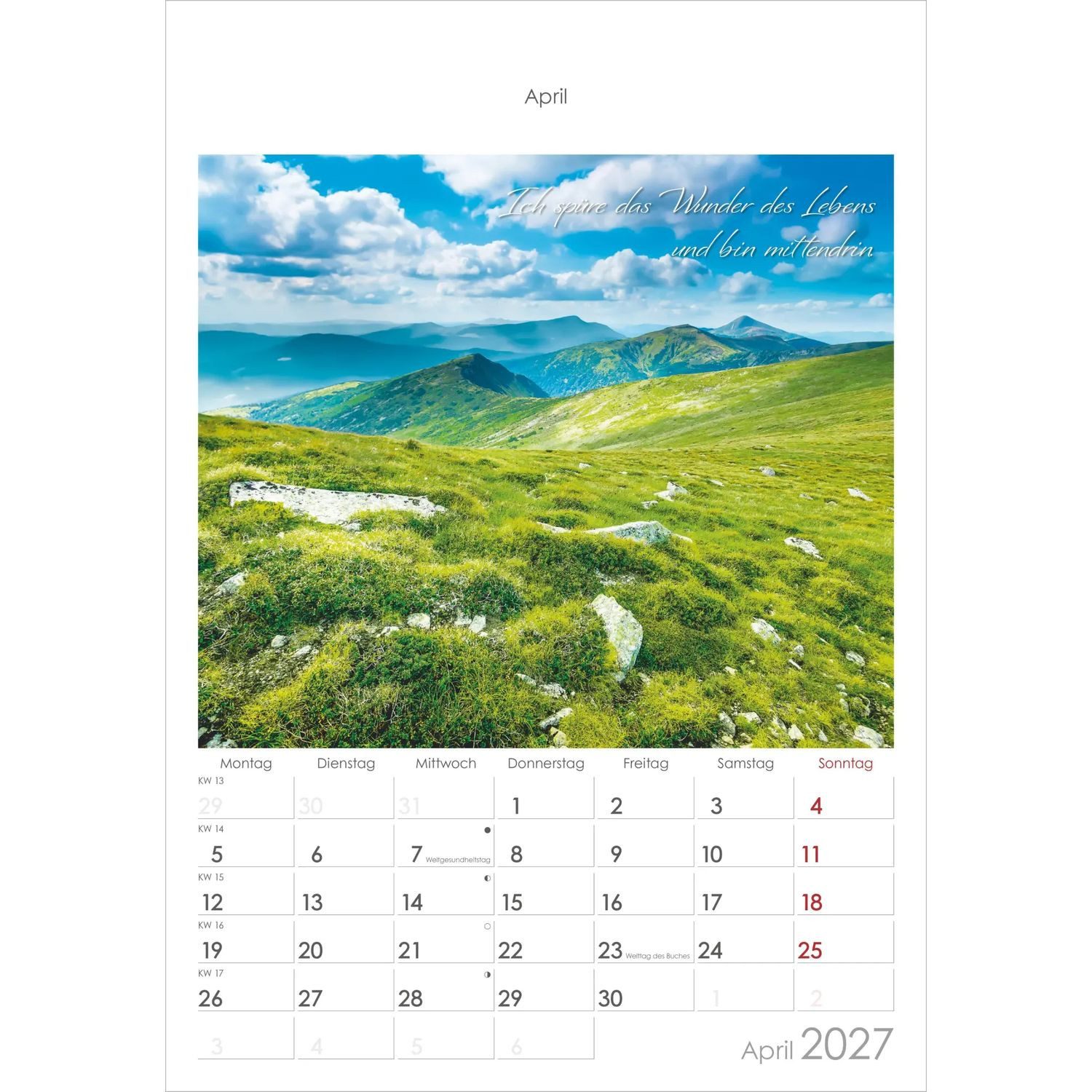 Wandkalender Auszeit für die Seele 2027 – Bild 3 von 5