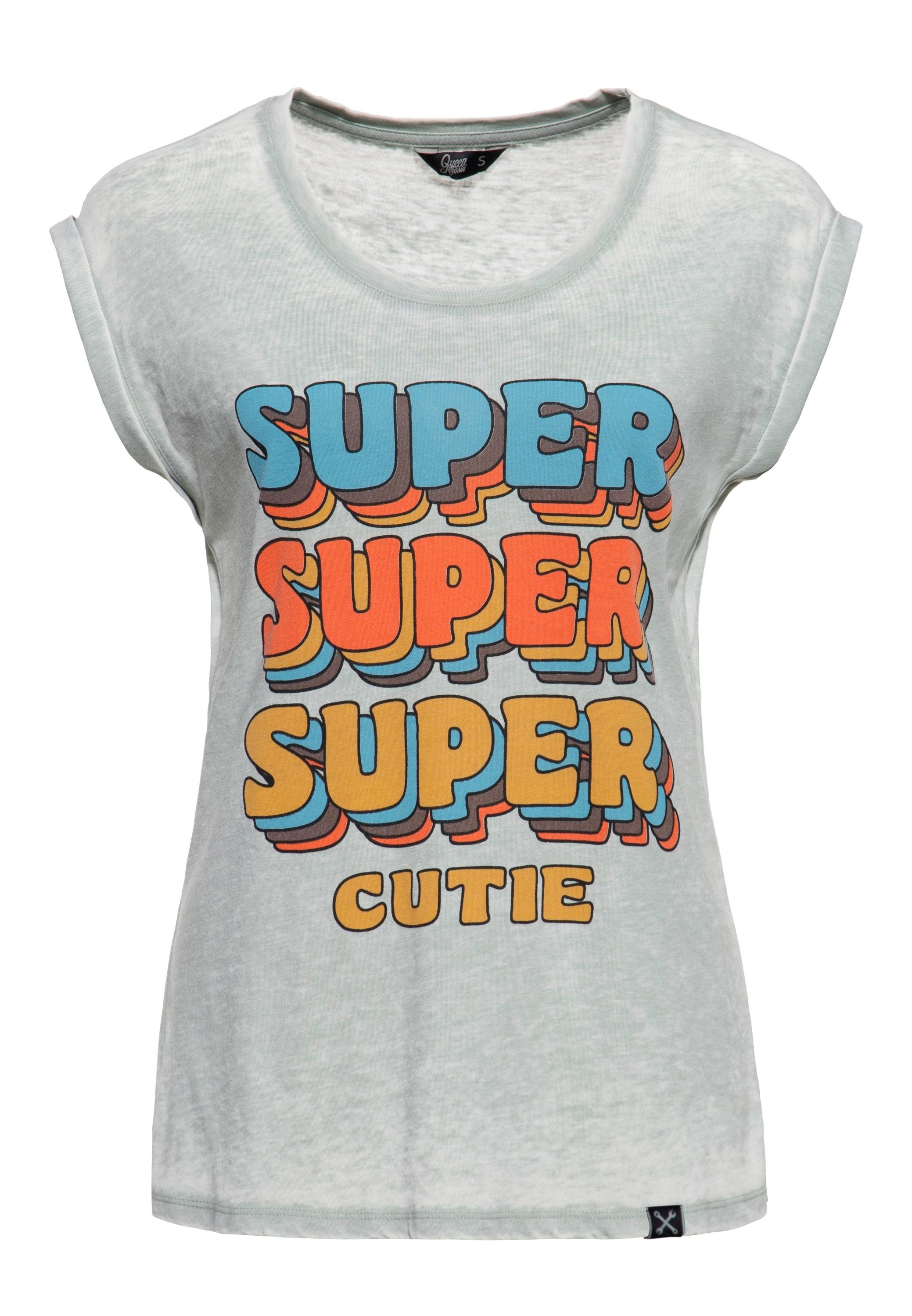 QueenKerosin T-Shirt Super Cutie (1-tlg) Frontprint günstig online kaufen