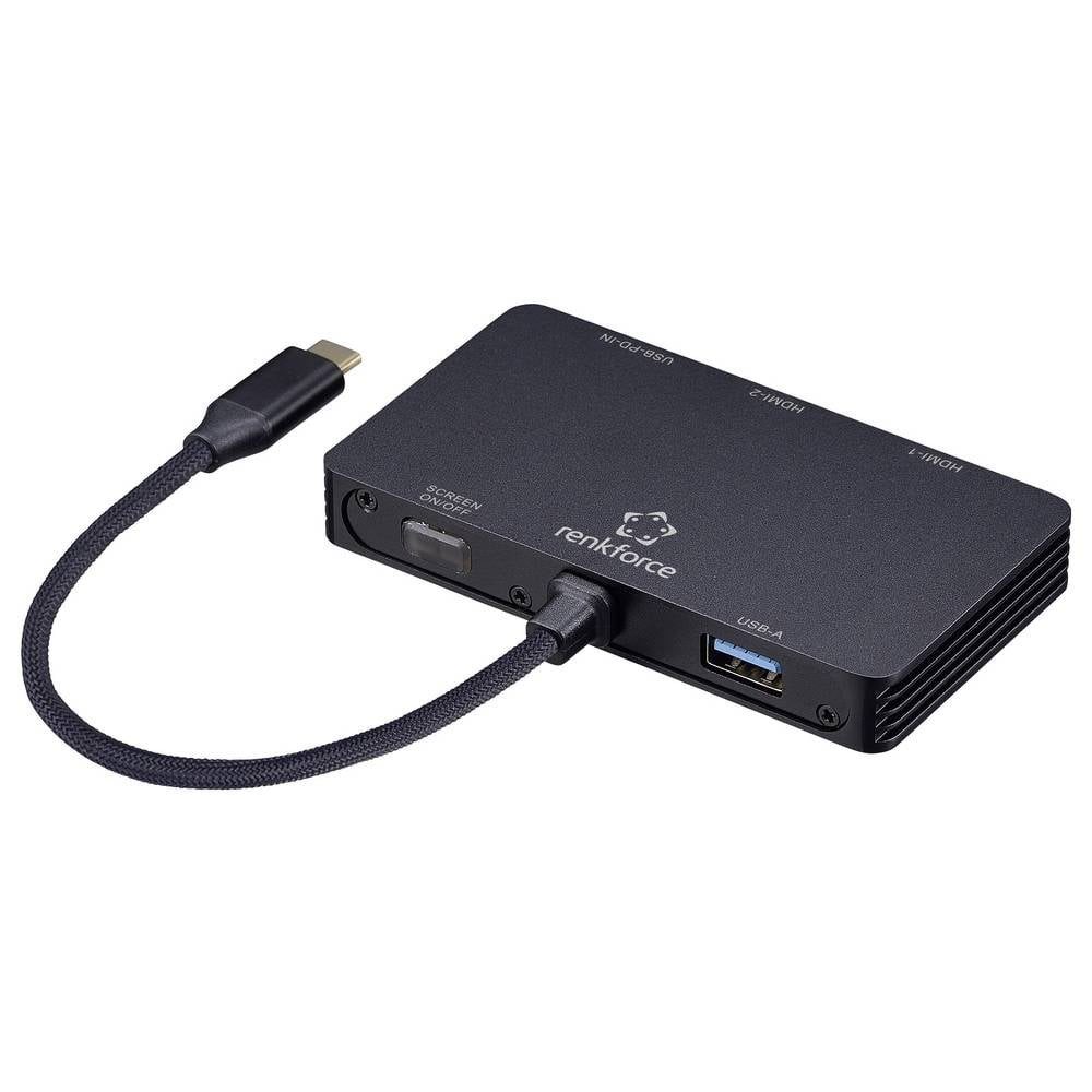 Renkforce Laptop-Dockingstation USB-C® Dockingstation RF-USBHA-480 Passend für Marke Dockingstations: