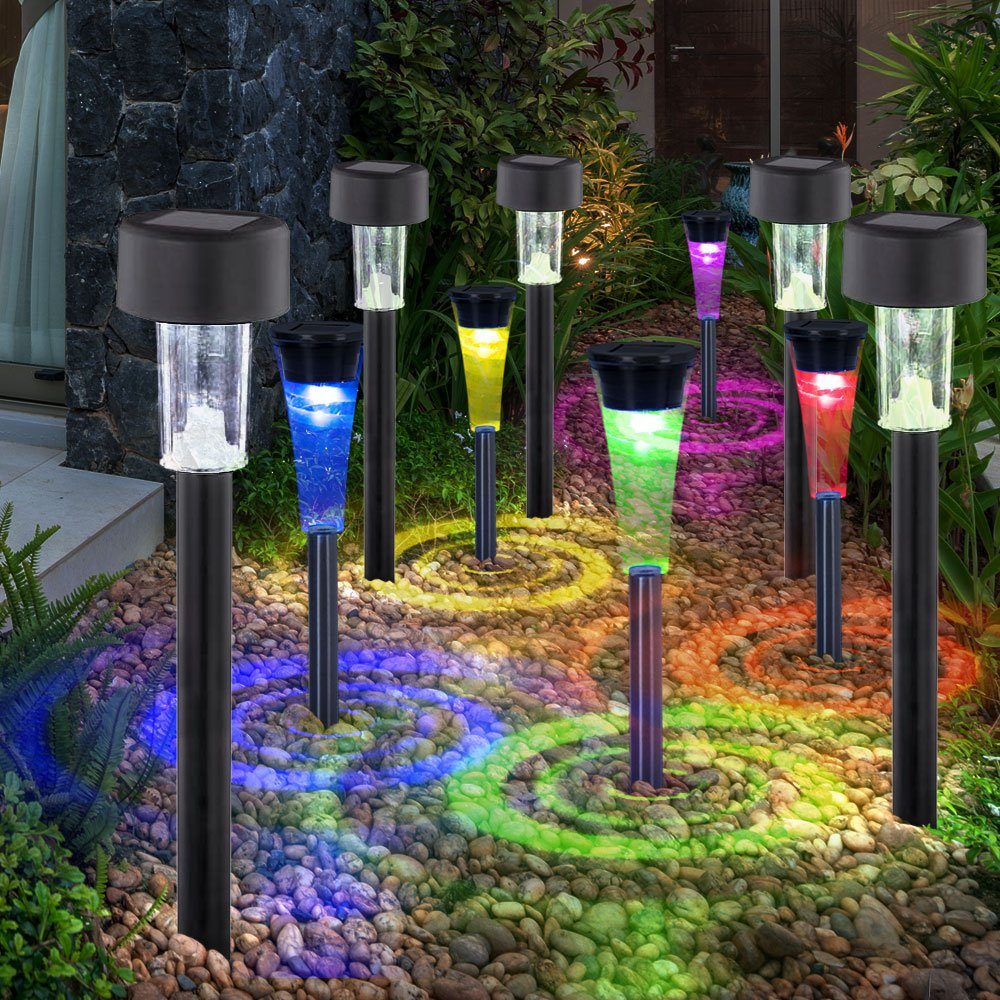LED Solarleuchte, Solarleuchte Erdspieß Garten Wegbeleuchtung