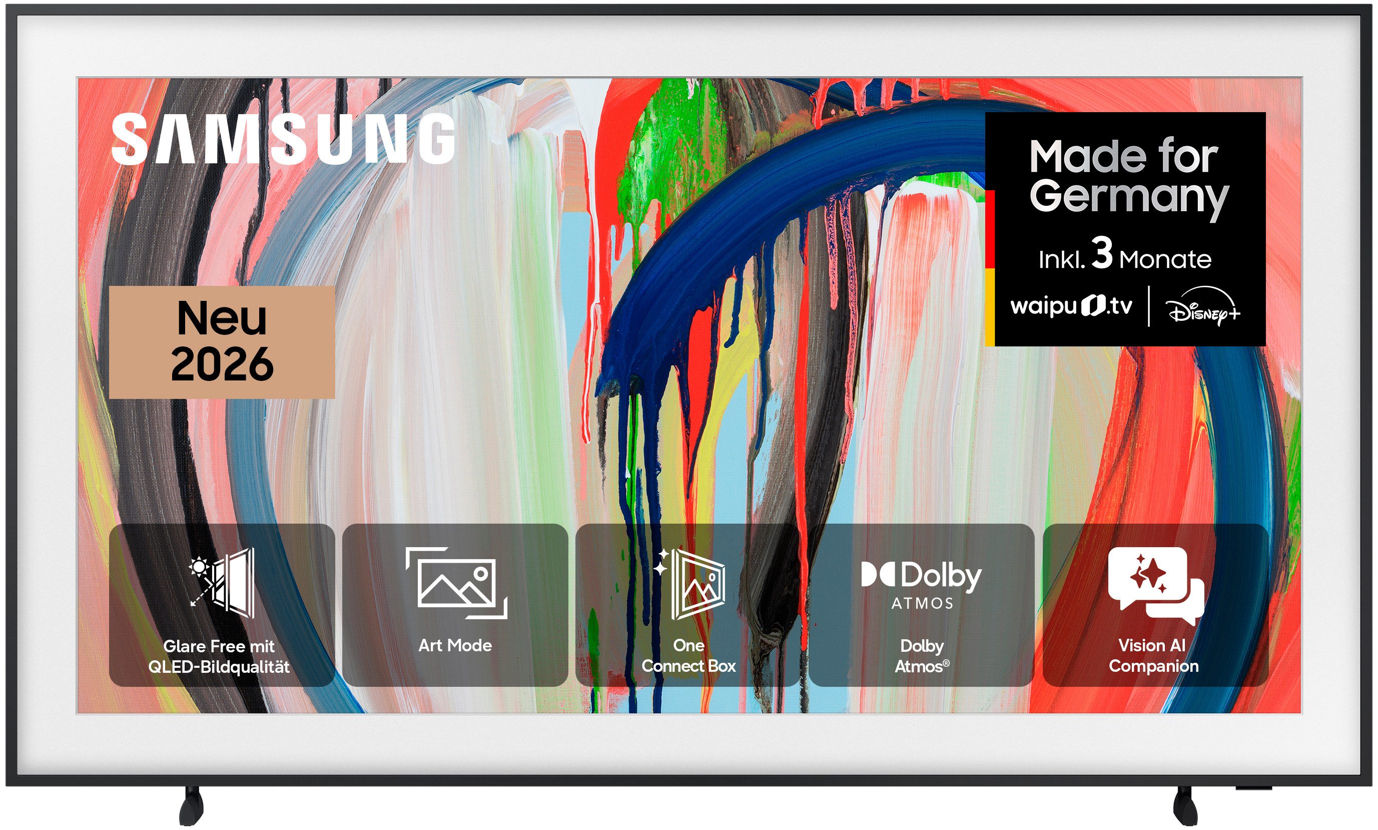 Samsung GQ55LS03HAU QLED-Fernseher (138 cm/55 Zoll, 4K Ultra HD, Smart-TV, Art Mode Kunstwerken, Design wandbündig, Antireflexion mit Glare Free)