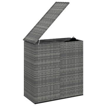 furnicato Gartenbox Garten-Kissenbox PE Rattan 100x49x103,5 cm Grau