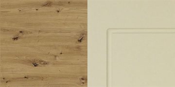 Feldmann-Wohnen Küchenzeile Kvantum, 285x230cm eiche artisan / vanille matt