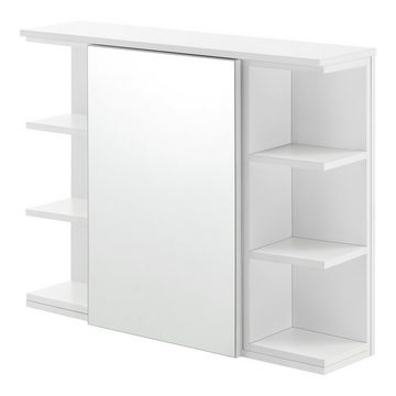 en.casa Badezimmerspiegelschrank »Harstad« Wandschrank mit verspiegelter Tür 64x80x20 cm Weiß