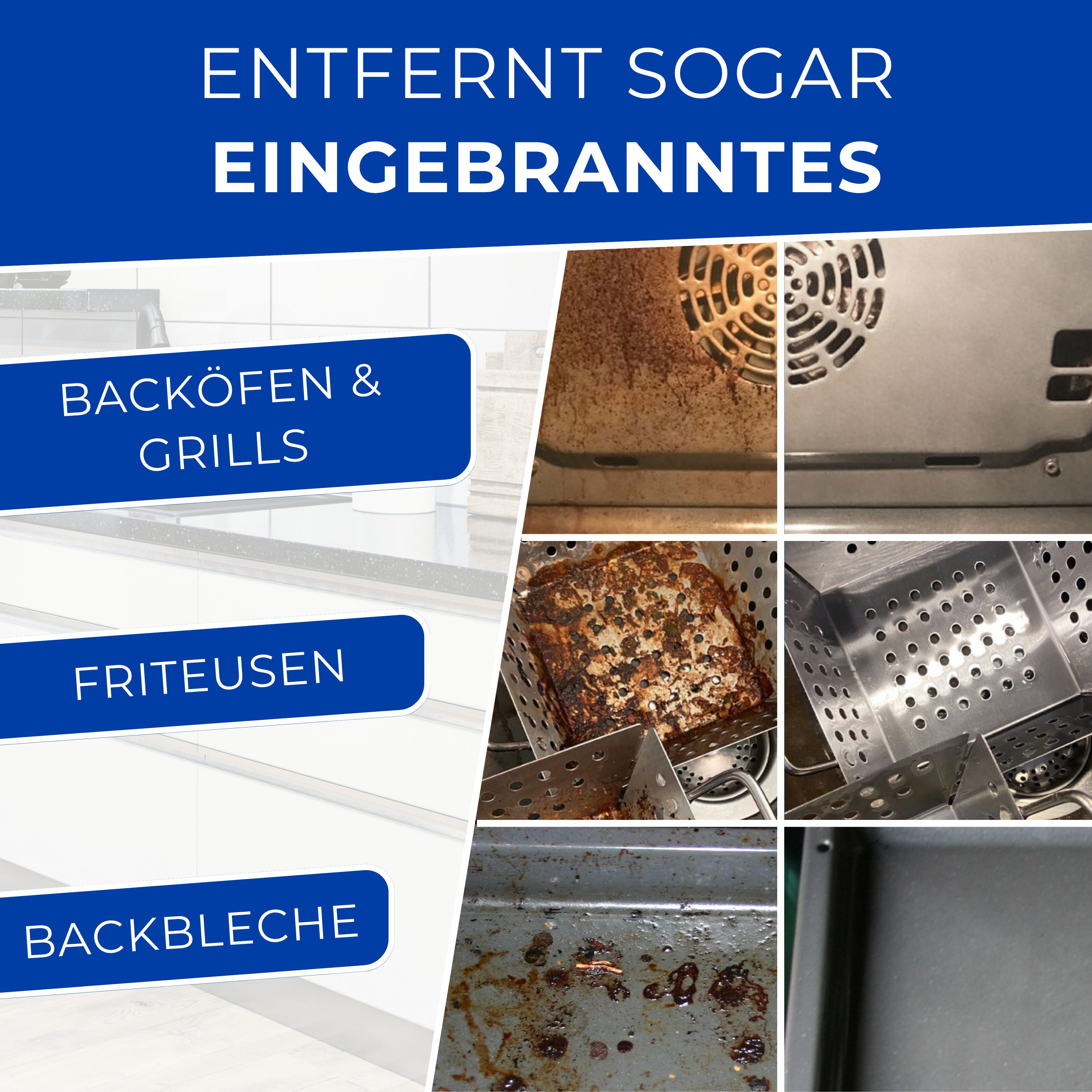 ABACUS Backofenreiniger, Grillreiniger, Ofenreiniger, Herdreiniger Backofenreiniger (Geeignet für Ofen, Grillm Töpfe etc., [- Beseitigt problemlos eingebrannte Fette Beseitigt problemlos eingebrannte Fette)