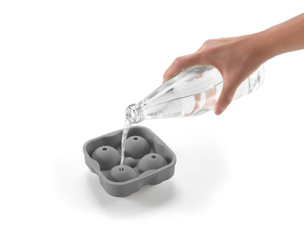Eiswürfelbehälter 4,5cm 4 Eiswürfelform Eiskugeln Silikon Gravidus für Ø