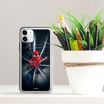 DeinDesign Handyhülle Marvel Kinofilm Spider-Man Webs In Action, Apple iPhone 11 Silikon Hülle Bumper Case Handy Schutzhülle