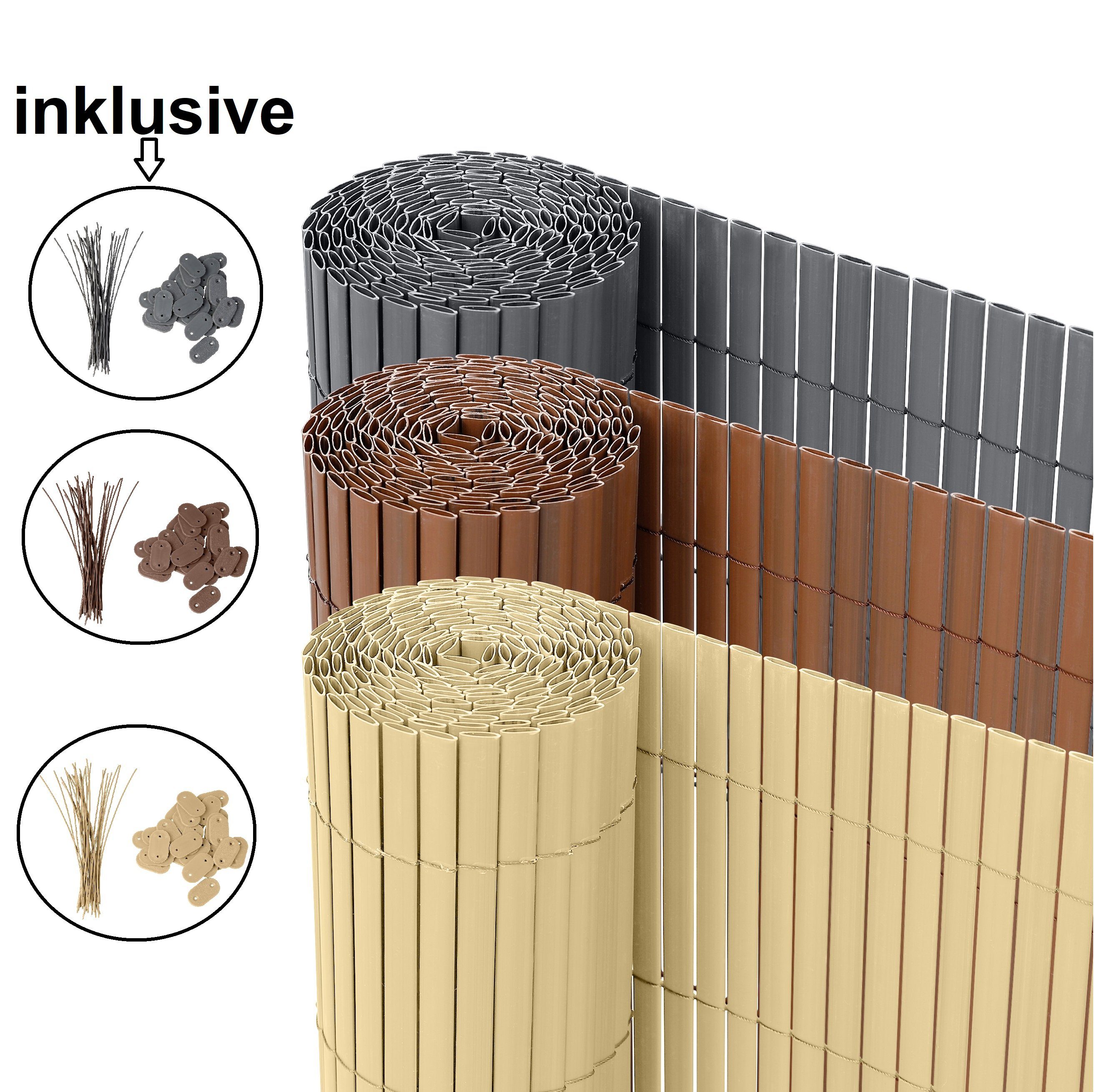 Ribelli Balkonsichtschutz PVC Sichtschutzmatte 120 x günstig online kaufen