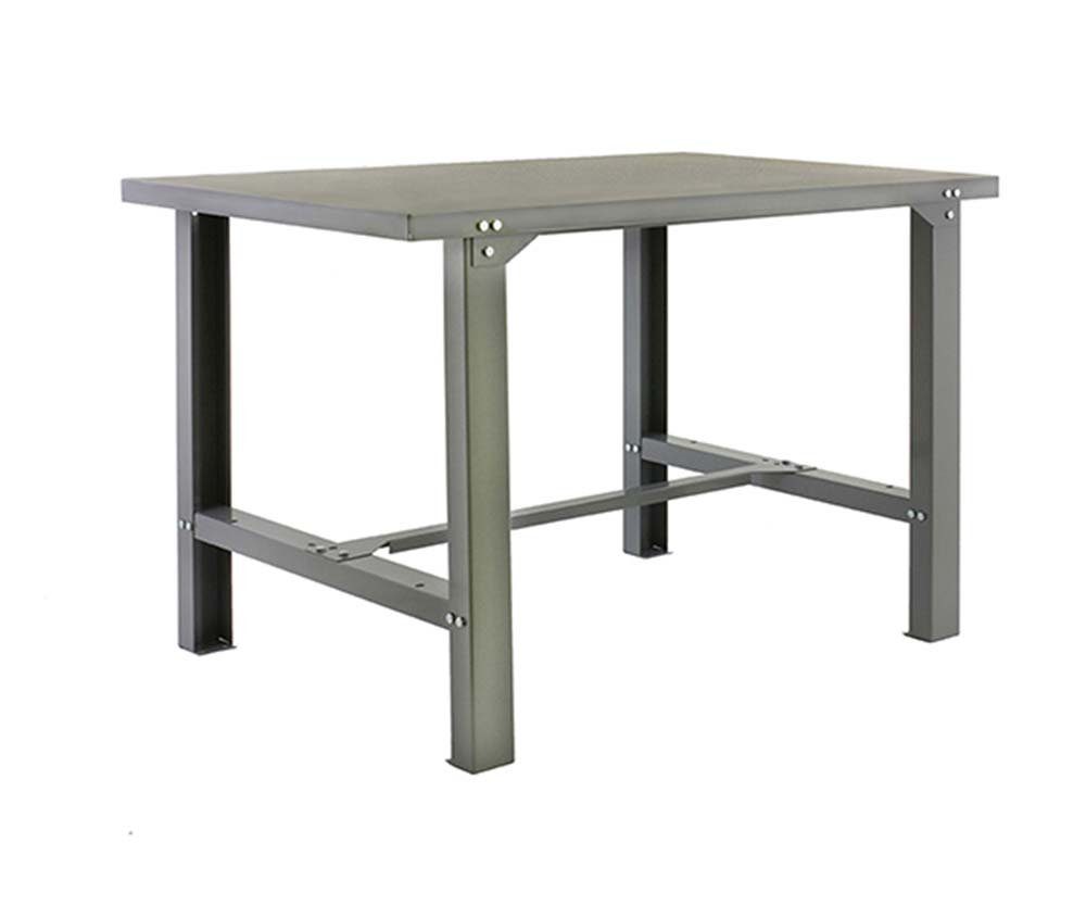 PROREGAL® Werkbank Werkbank Buffalo Wood/Metal, (HxBxT 87x120/150/180x73cm, Traglast 600kg, Blau, Grau)