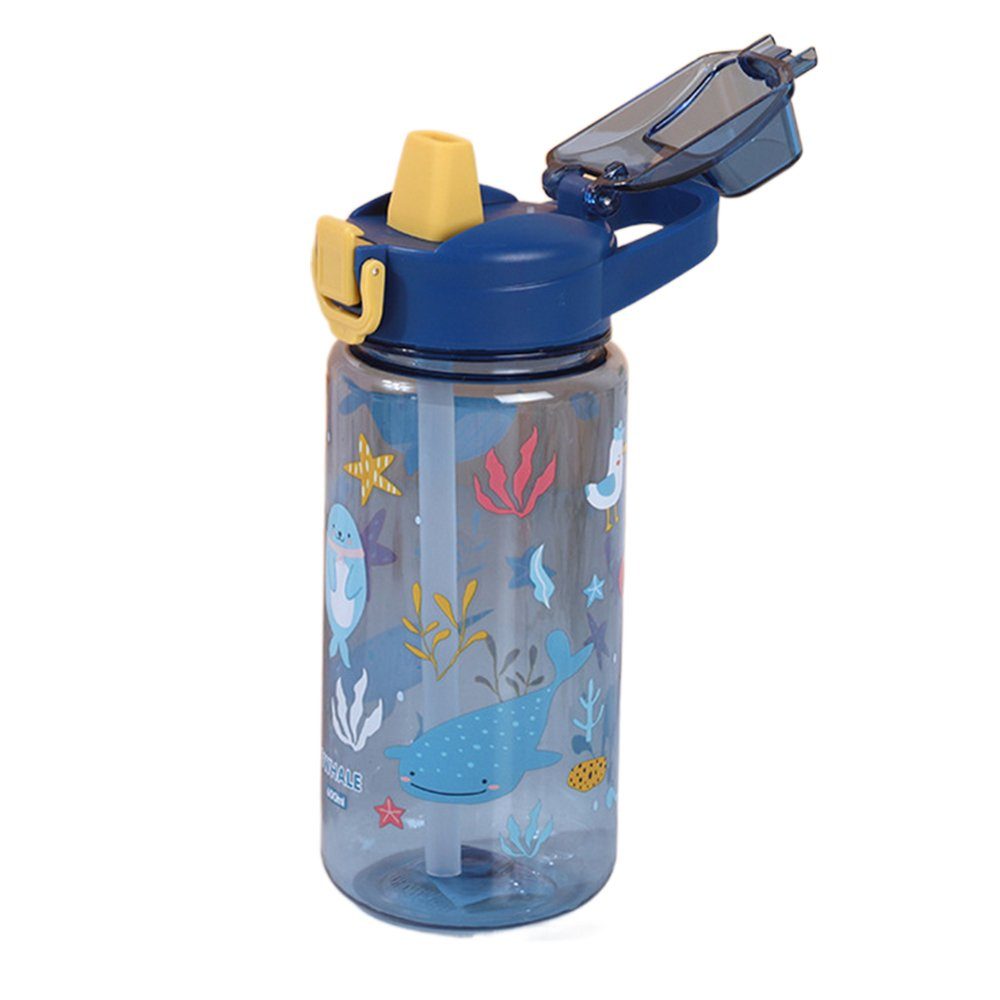 GelldG Trinkflasche Trinkflasche, mit auslaufsicherem Flip-Top-Deckel, wiederverwendbarem dunkelblau