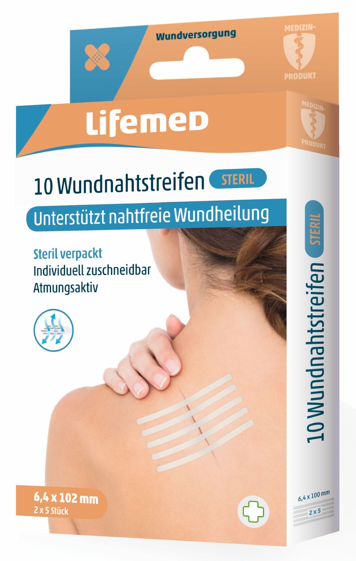 LifeMed Wundpflaster Lifemed Wundnahtstreifen - Unterstützung nahtfreie Wundheilung (1 St)