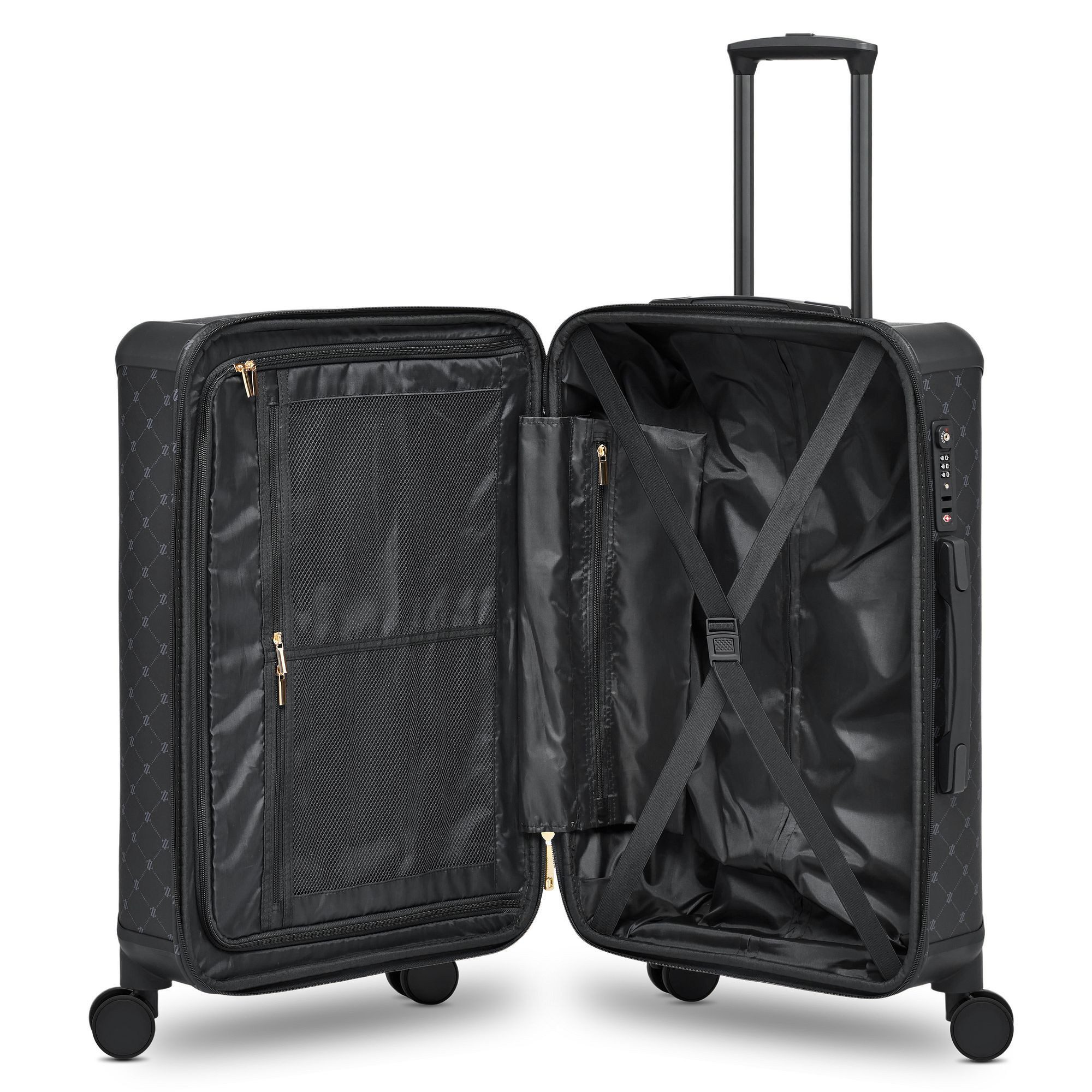 Lazarotti Trolleyset Palermo, 4 Rollen, (3-teilig, 3 tlg), Polypropylen, PVC
