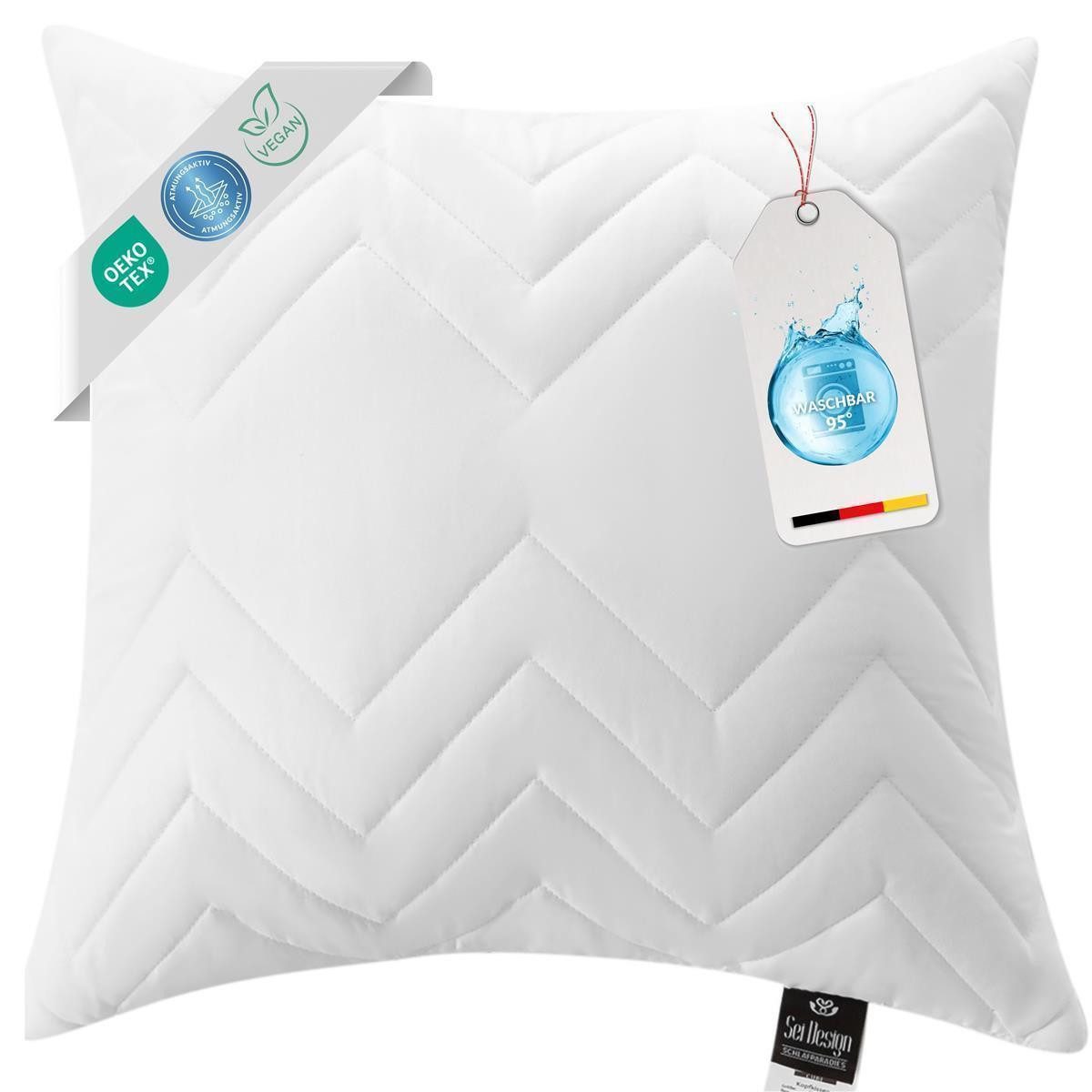 SEI Design Microfaserkissen Kopfkissen 50x50 - NORDIC Collection, Füllung: günstig online kaufen