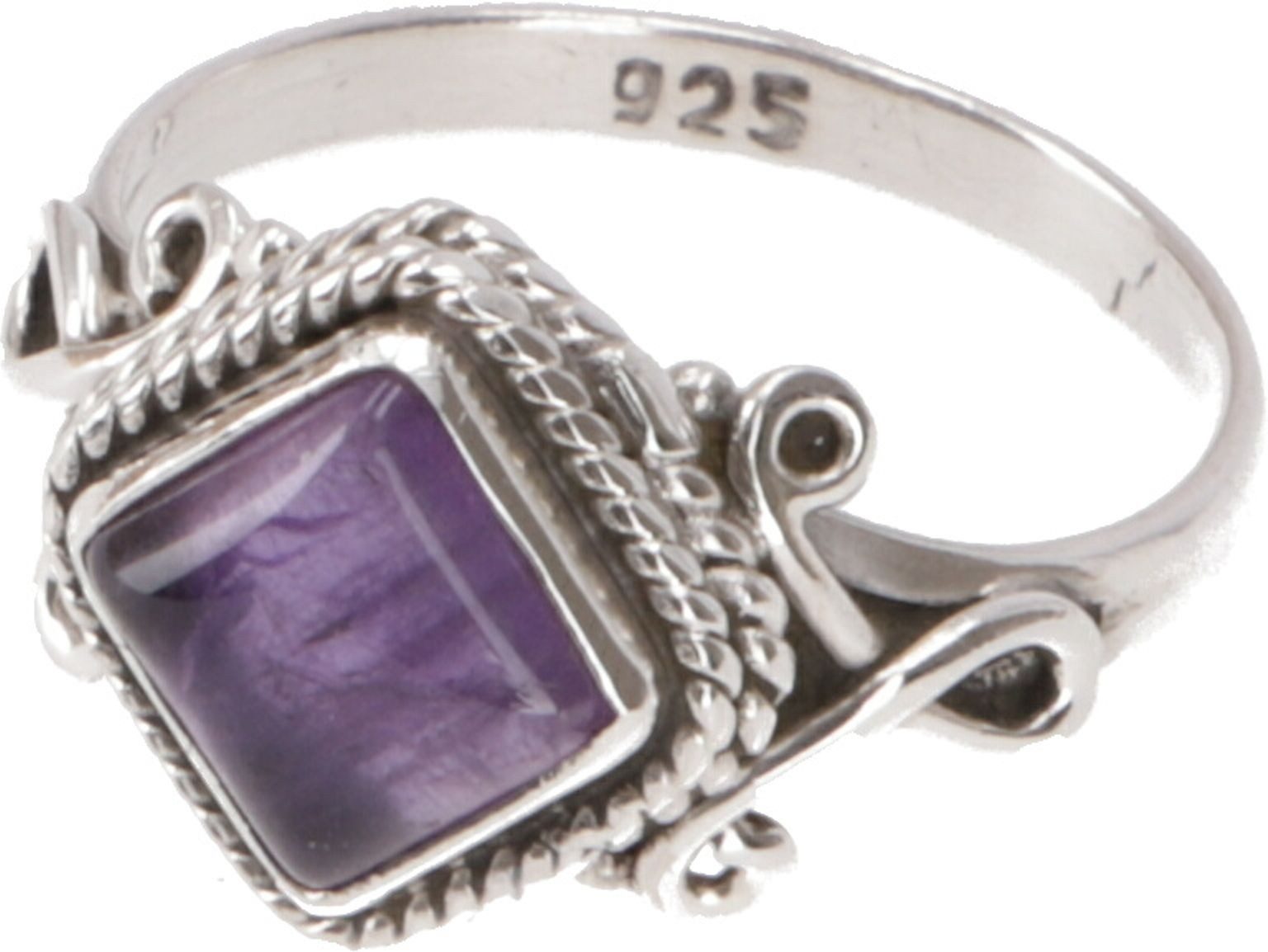 Guru-Shop Silberring Boho Silberring, filigraner Edelsteinring günstig online kaufen