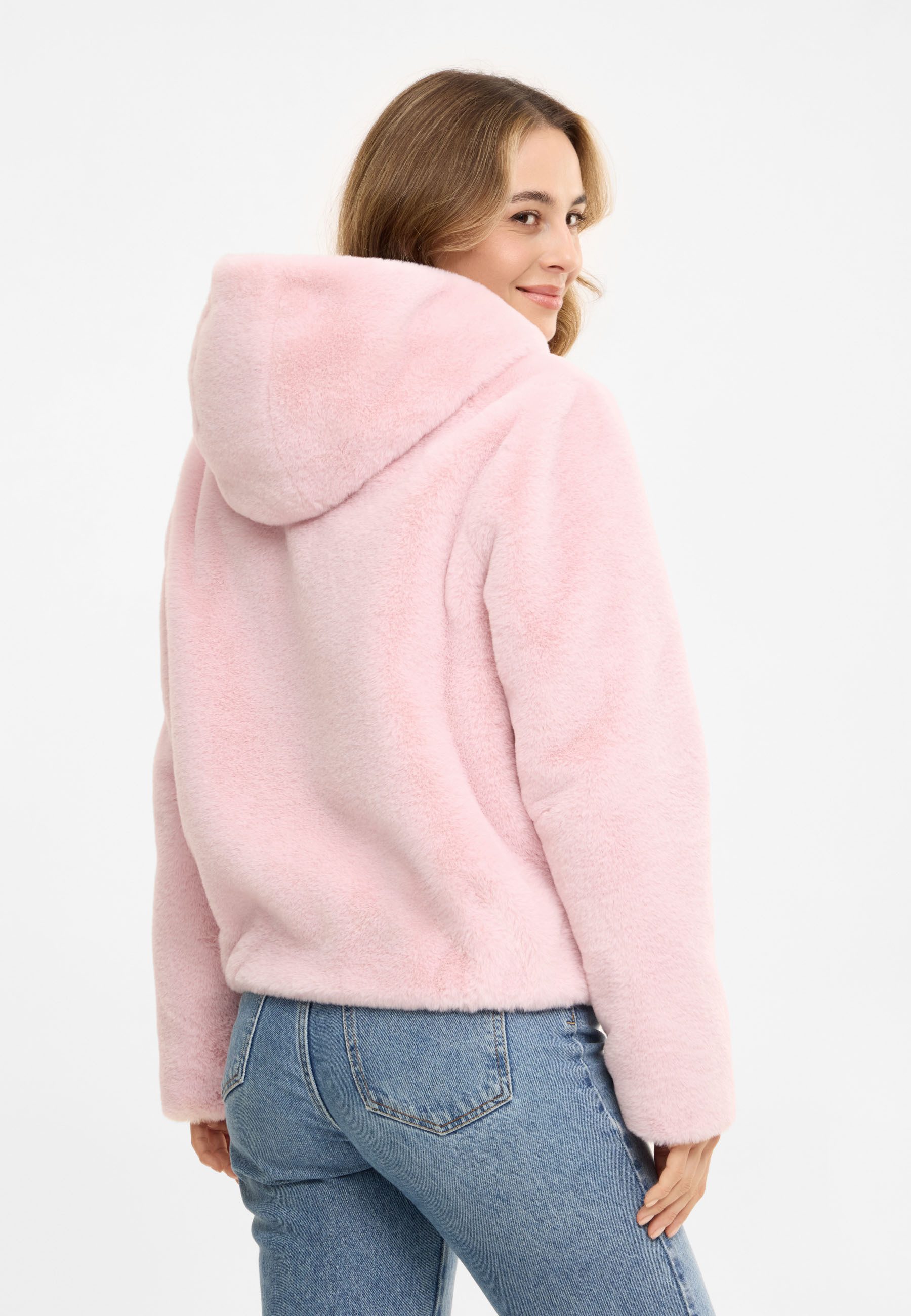 Frieda & Freddies Winterjacke Frieda & Freddies Fake-Fur-Jacke mit Kapuze