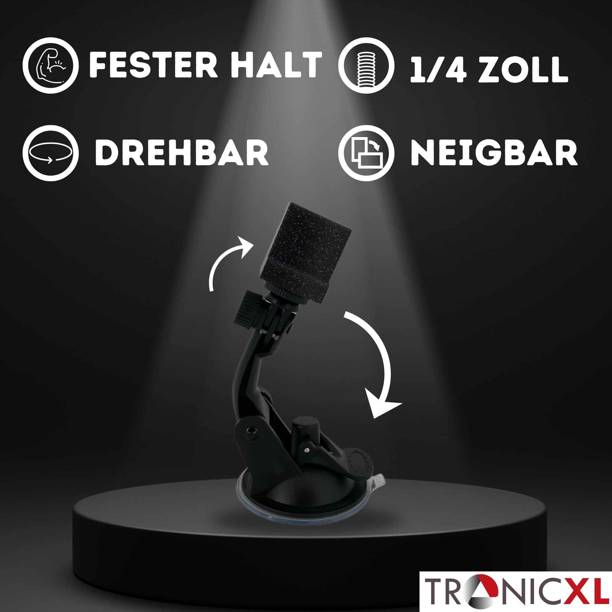 TronicXL Action Cam-Halterung Saugnapf Halterung für Osmo Pocket DJI 1 2 3 Gimbal Ständer Auto KFZ, (2-tlg)