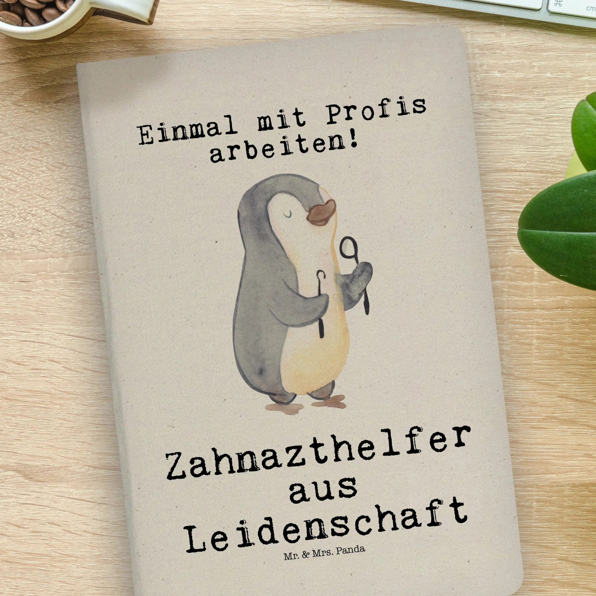 Thumbnail - Mr. & Mrs. Panda Notizbuch Zahnarzthelfer Leidenschaft - Transparent - Geschenk, Kollegin, Beruf Mr. & Mrs. Panda, Langl...