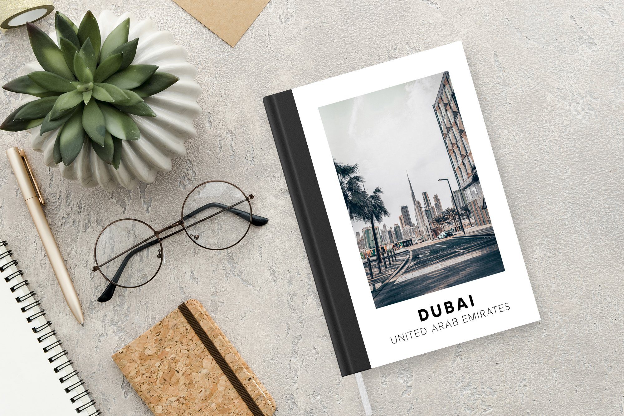 Journal, Merkzettel, Dubai Notizbuch Notizheft, MuchoWow - 98 Tagebuch, Straße, Haushaltsbuch A5, Seiten, - Skyline