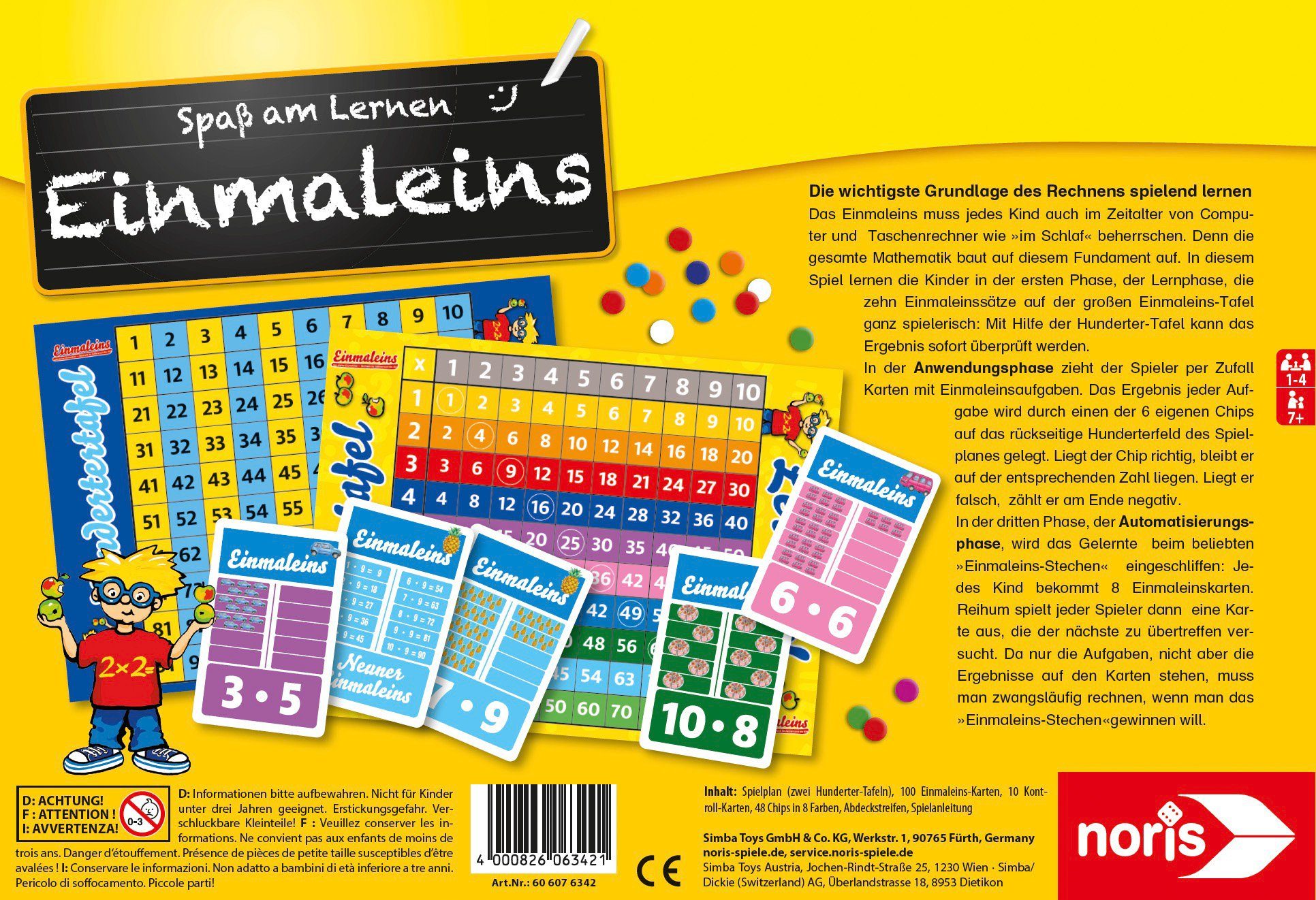 Noris Spiel Einmaleins, Made in Germany