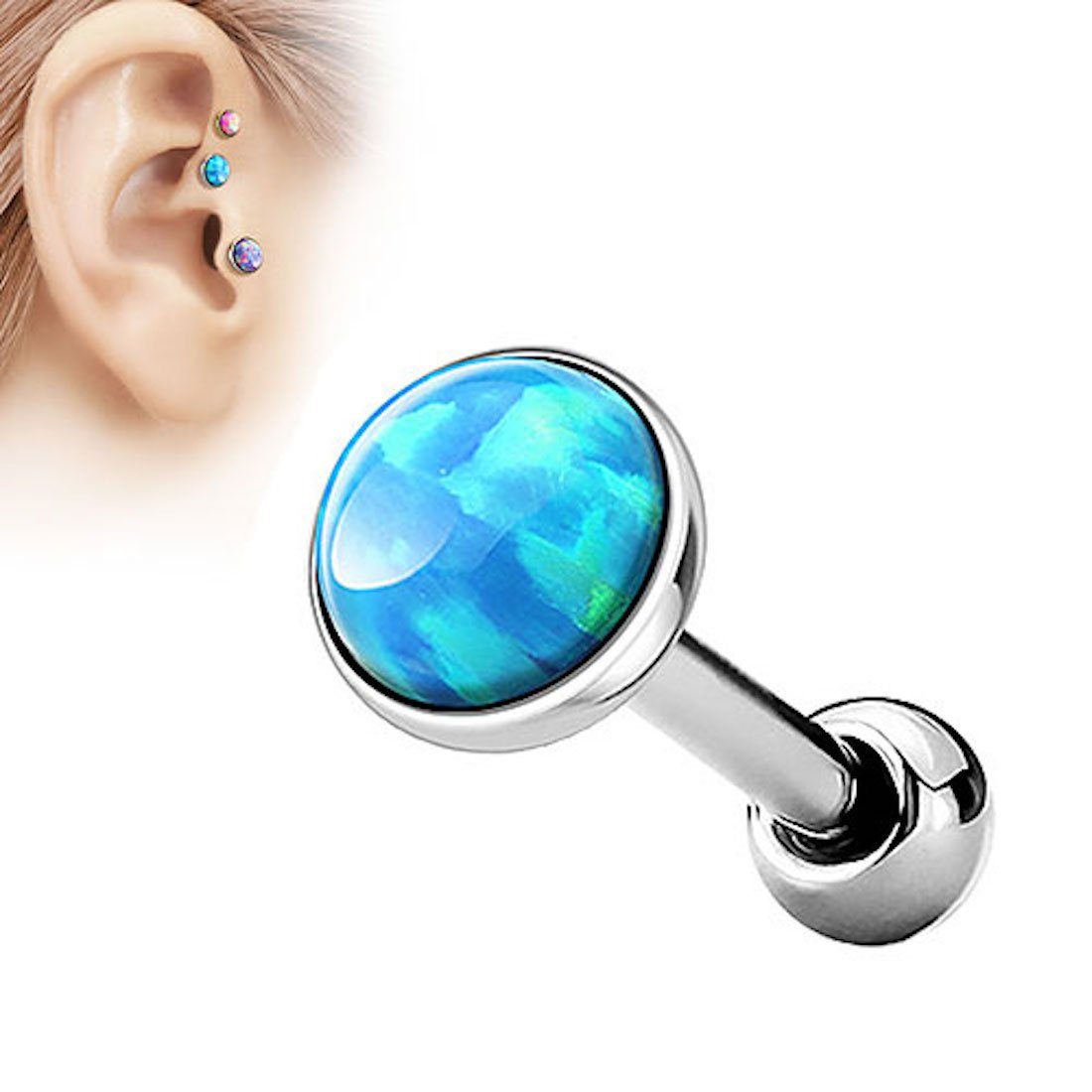 Taffstyle Piercing-Set Tragus Stecker mit flachen günstig online kaufen