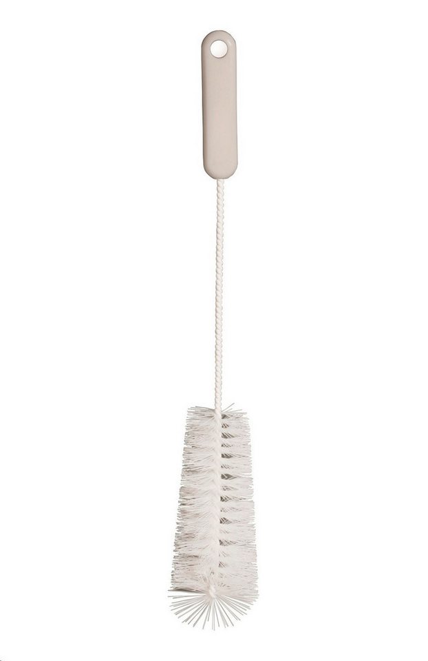 haug bürsten Reinigungsbürste Flaschenbürste - in weiß - bis 100 °C hitzebeständig - Nylon-Borsten, reinigt vieler Arten von Flaschen und Behältern - Made in Germany