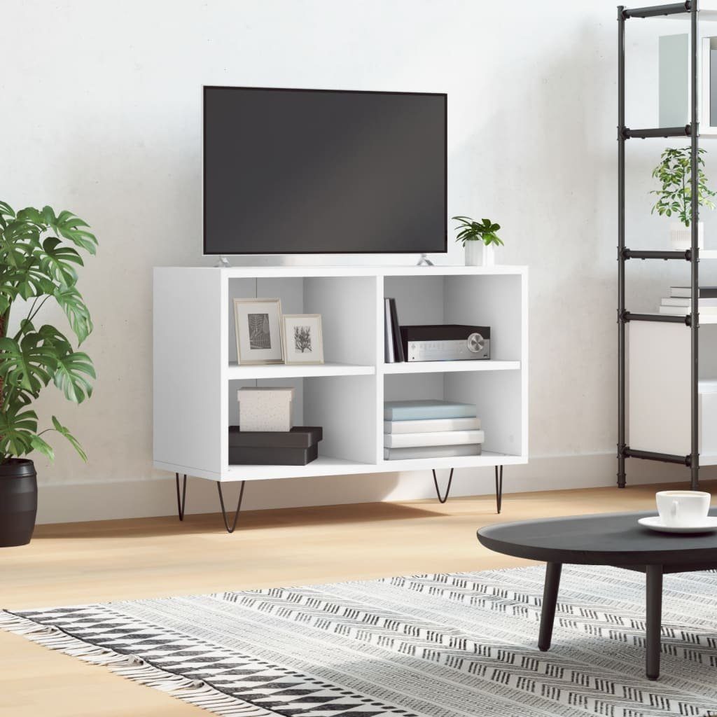 furnicato 69,5x30x50 cm Weiß Holzwerkstoff TV-Schrank