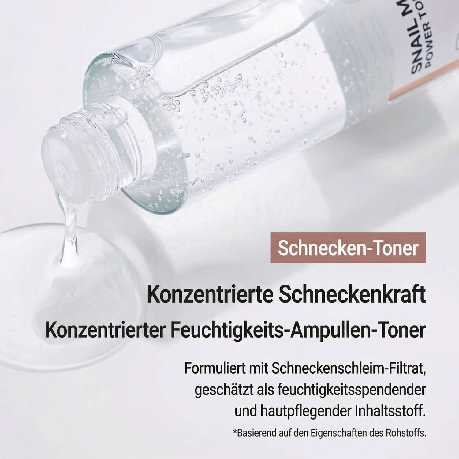 Beauty of Majesty Toner Snail Mucin Power Toner 150ml – Feuchtigkeitstoner mit Schneckenextrakt, Triple Collagen Complex, Ceramide & Panthenol –, K-Beauty Toner für trockene & empfindliche Haut
