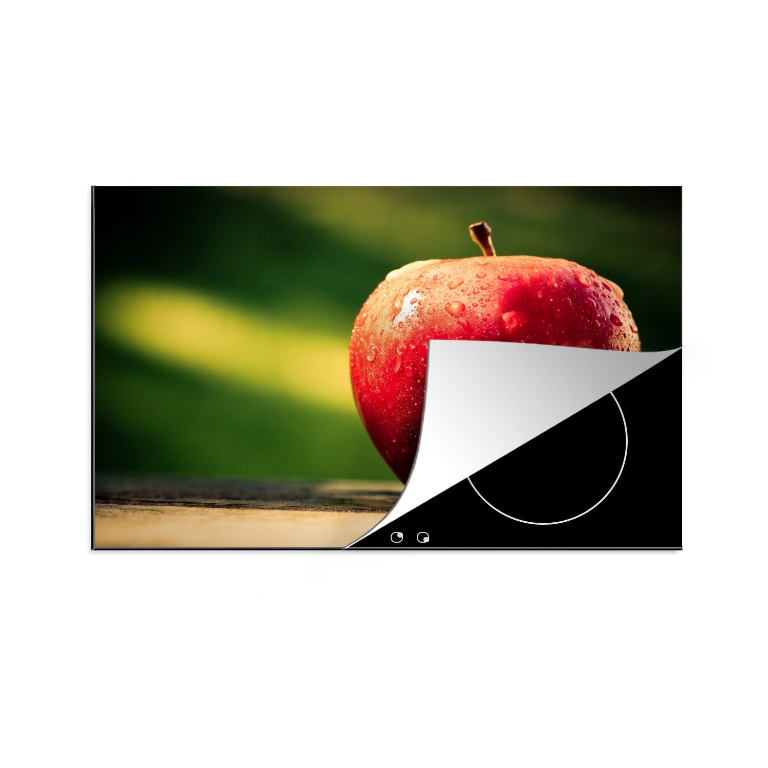 MuchoWow Herdblende-/Abdeckplatte Obst - Rot 81x52 Apfel, Schutz Ceranfeldabdeckung cm, tlg), - küche, Vinyl, Induktionskochfeld die (1 für