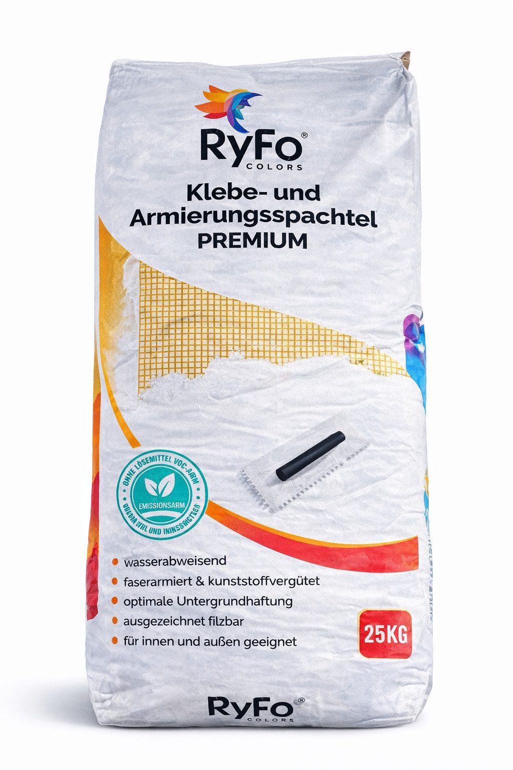RyFo Colors Spachtelpulver RyFo Colors WDVS Klebe- und Armierungsspachtel 25 kg faserverstärkt, Klebe- und Armierungsspachtel, faserverstärkter WDVS Klebe- und Armierungsspachtel, diffusionsoffen
