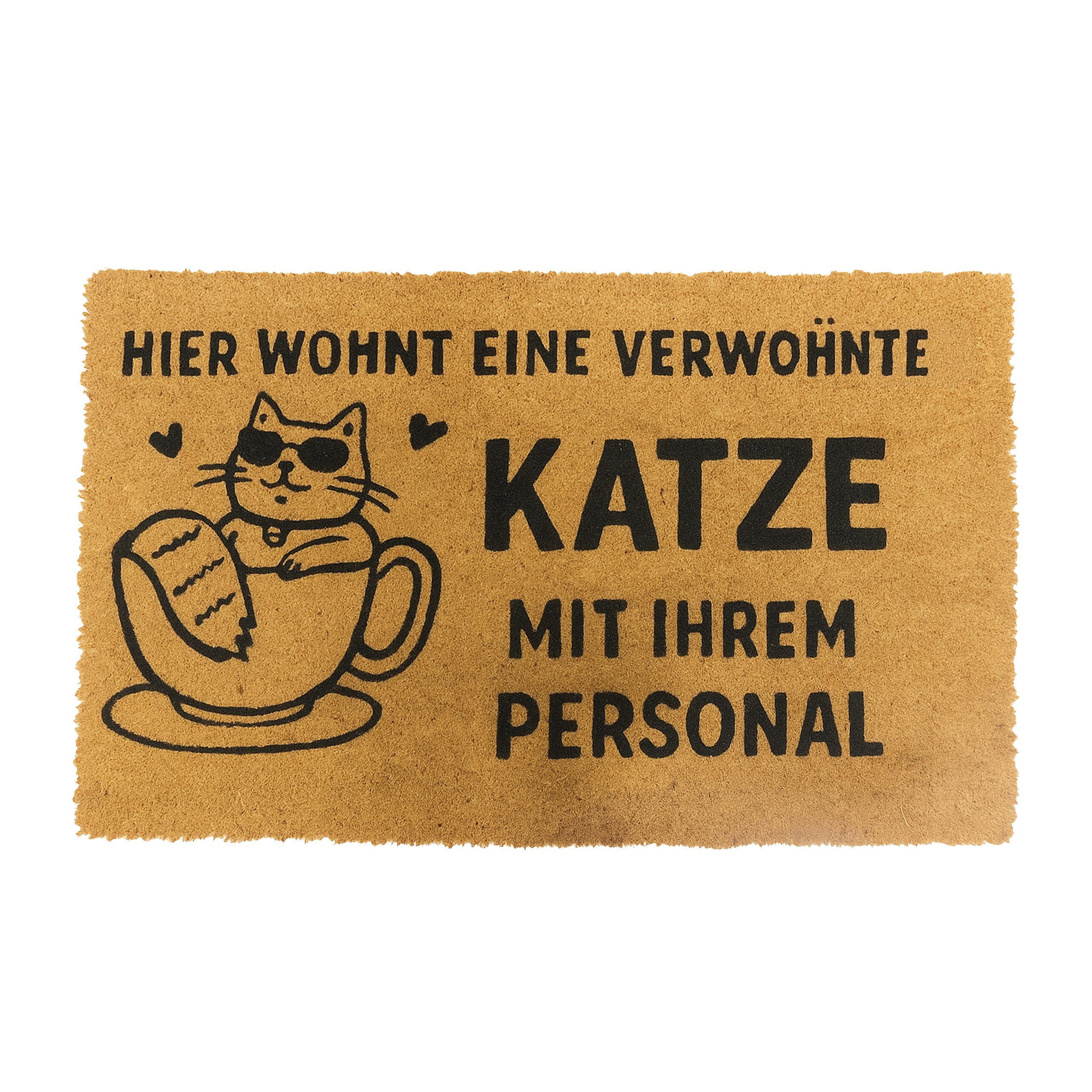 relaxdays Fußmatte Kokos Fußmatte Tiere 60x40 cm, rechteckig, Höhe: 600 mm, F