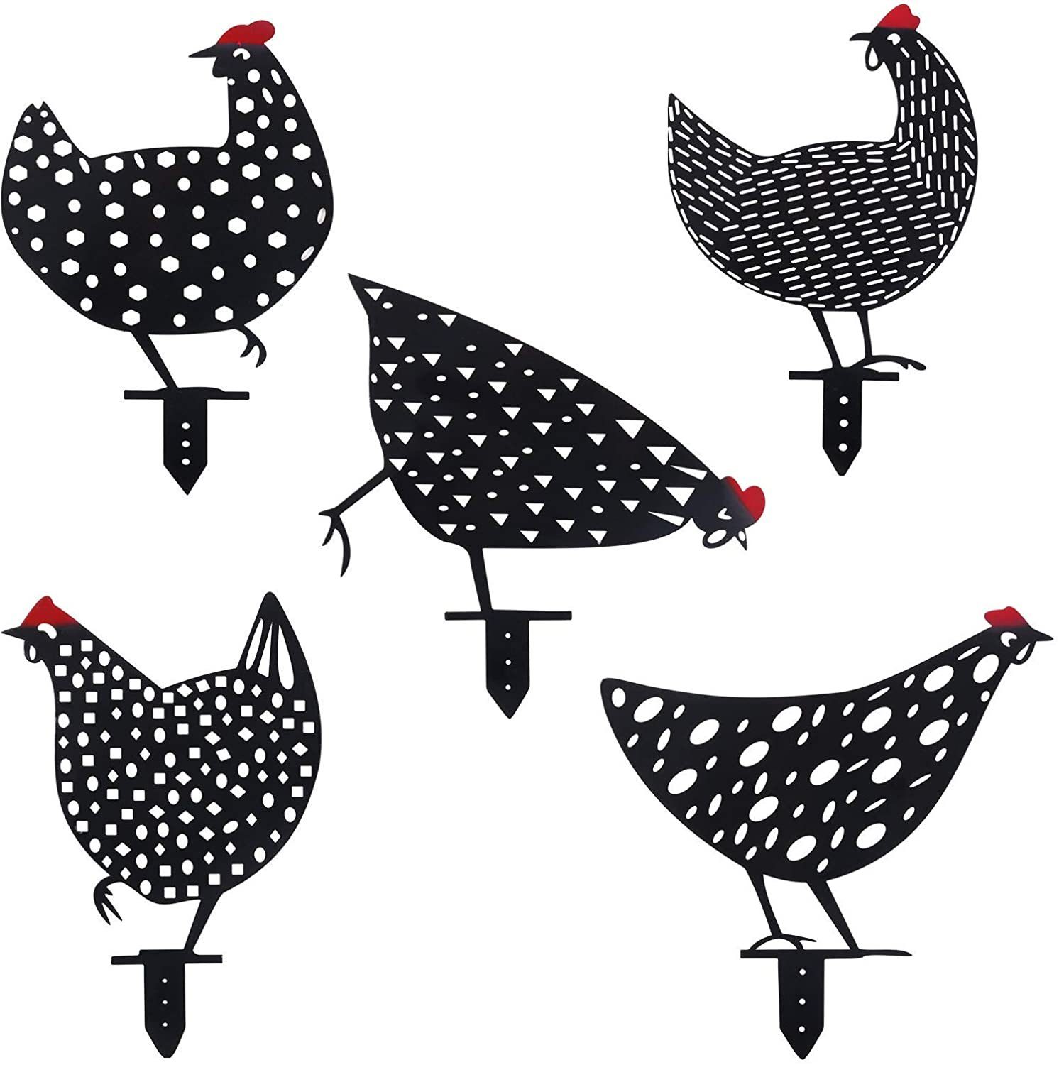 Jormftte Dekofigur Packung mit 5 Hühnern, dekorative
