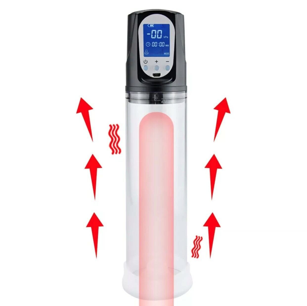 denu-shop Elektrische Penispumpe Masturbator Automatische Pumpe USB Penisvergrößerung Digital Impotenzhilfe, Aufladbar