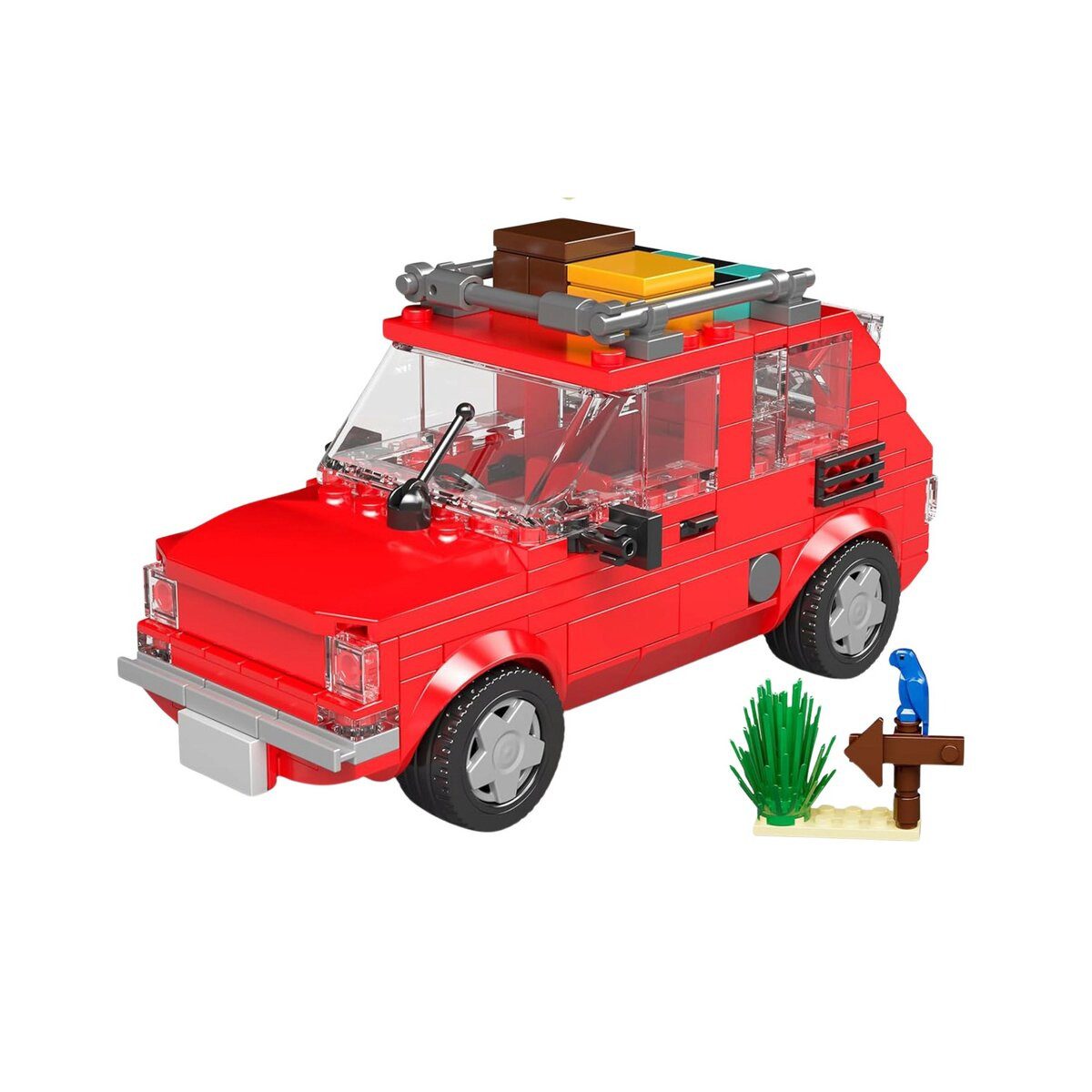 Wisam Fiat 126 Maluch Bausteine Auto mit Anhänger 393T Spielbausteine
