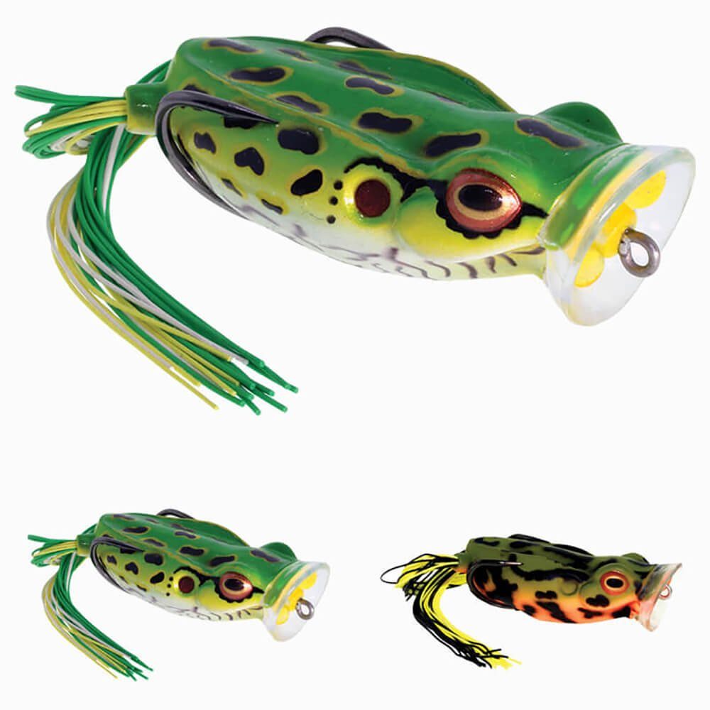 River2Sea Popper (1-St) 20g, Kunstköder Wa 70 Leopard River2Sea Frosch Spittin