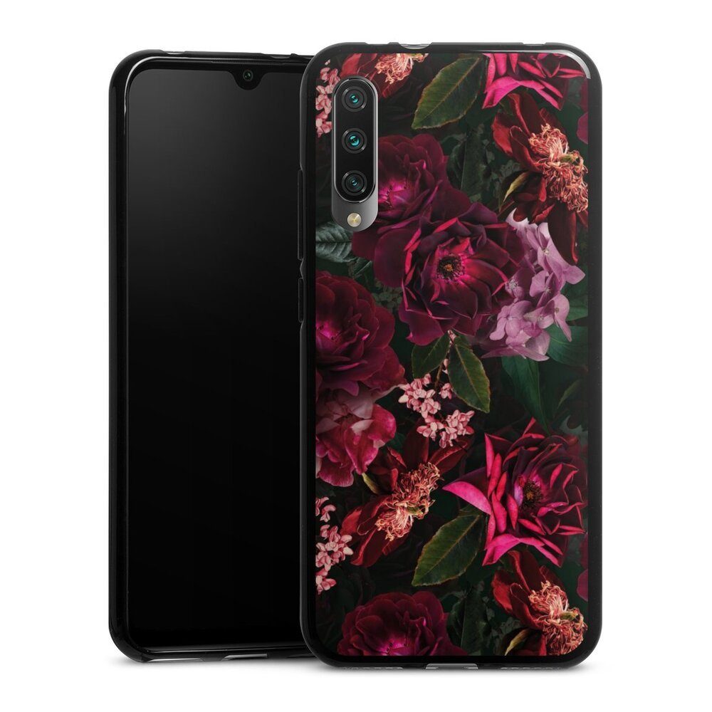 DeinDesign Handyhülle Rose Blumen Blüte Dark Red and Pink Flowers, Xiaomi Mi A3 Silikon Hülle Bumper Case Handy Schutzhülle