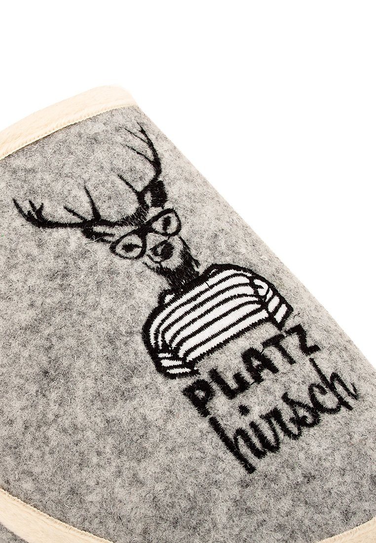 ADELHEID Platzhirsch Filzpantoffel Pantoffel – Bild 5 von 5