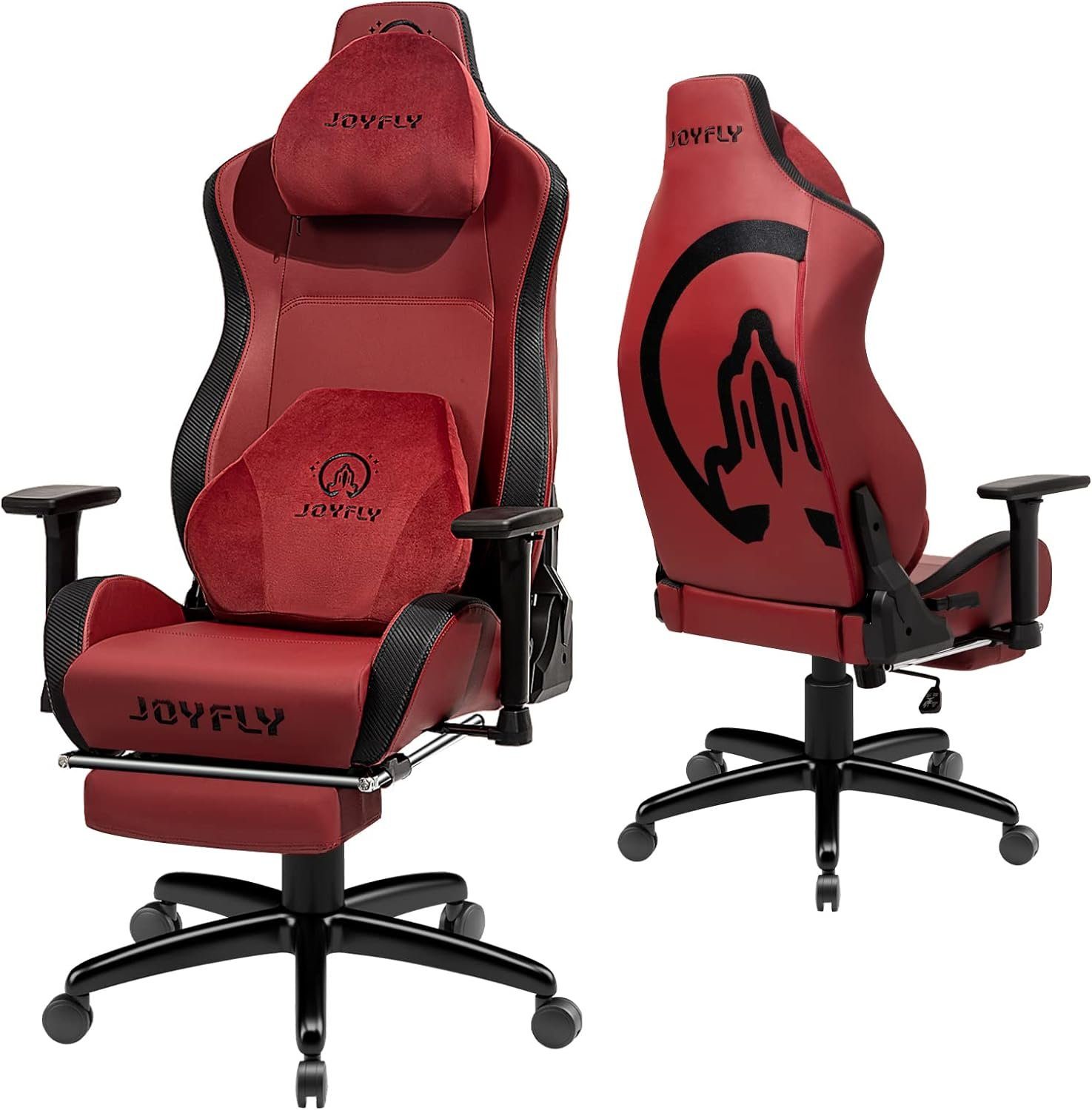 Gaming-Stuhl (Gamer-Stuhl: Lendenwirbelstütze), Stuhl Stuhl mit Gaming Ergonomischer Gaming-Stuhl Gamer mit Ergonomischer JOYFLY Sitz Height Seat Verdickter