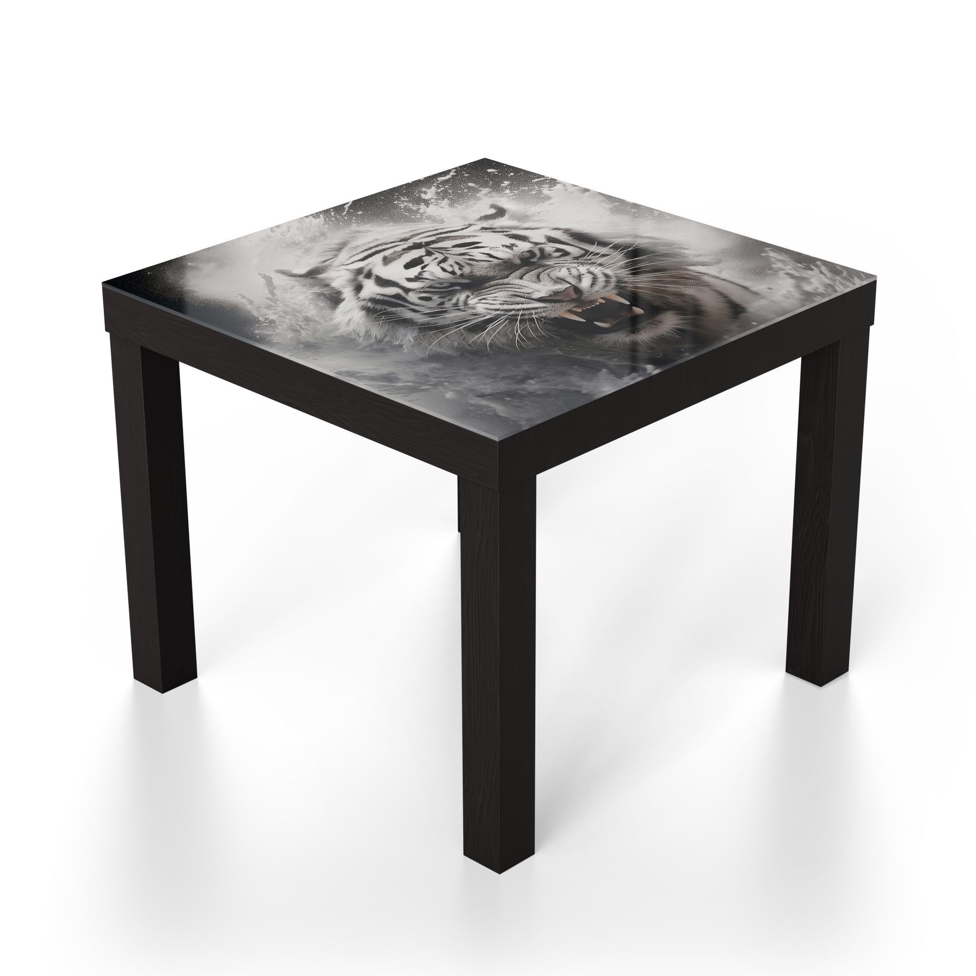 DEQORI Couchtisch 'Wasserschlag des Tigers', Glas Beistelltisch Glastisch modern