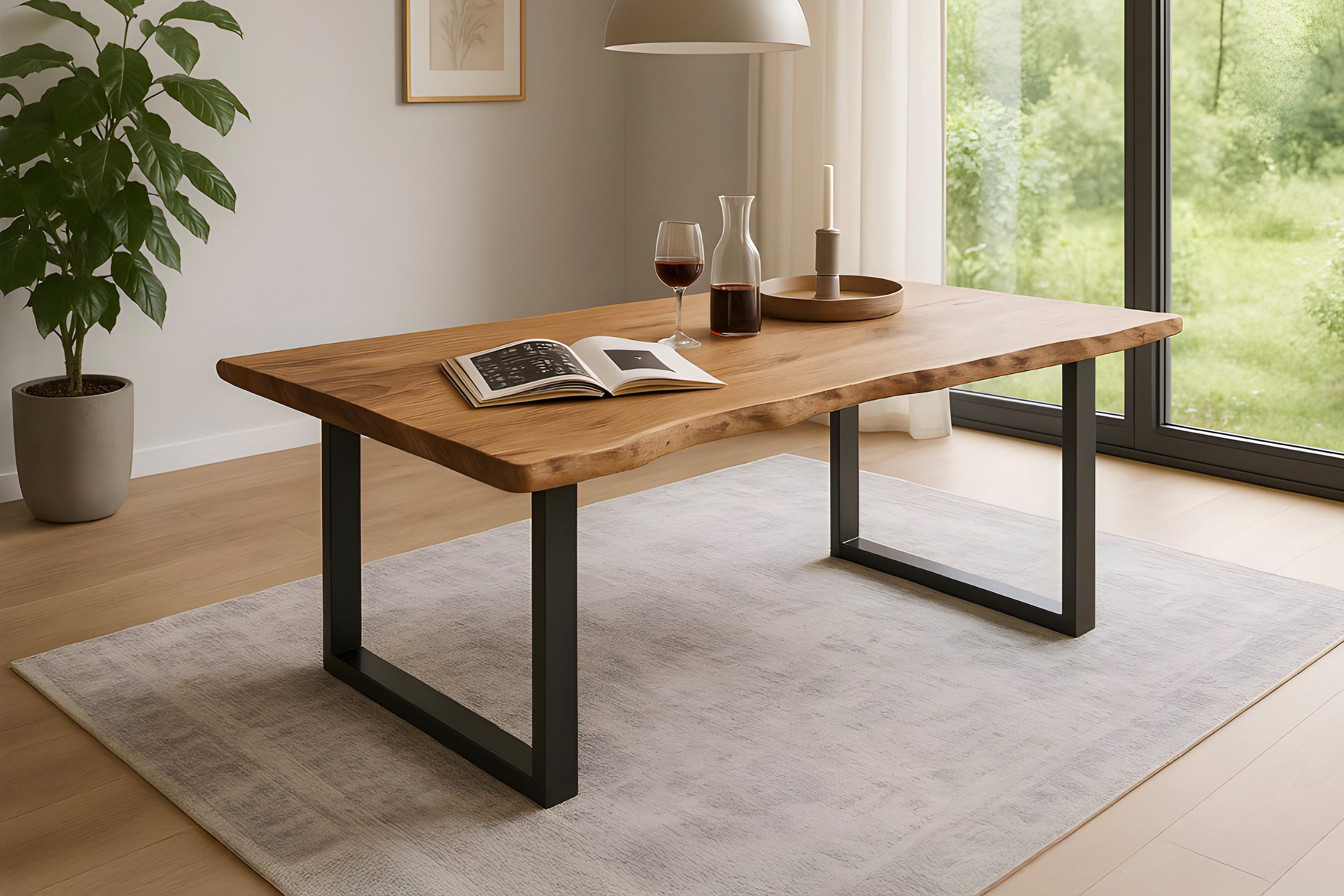 Loreno® Baumkantentisch Tops&Tables, Akazie Massivholz naturfarben günstig online kaufen