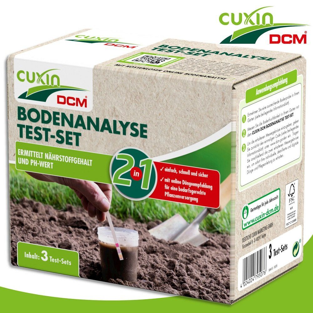 Cuxin DCM Bodentest Cuxin DCM Bodenanalyse Test-Set 2in1 Nährstoffgehalt & pH-Wert