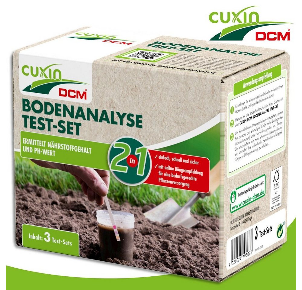 Cuxin DCM Bodentest Cuxin DCM Bodenanalyse Test-Set 2in1 Nährstoffgehalt & pH-Wert