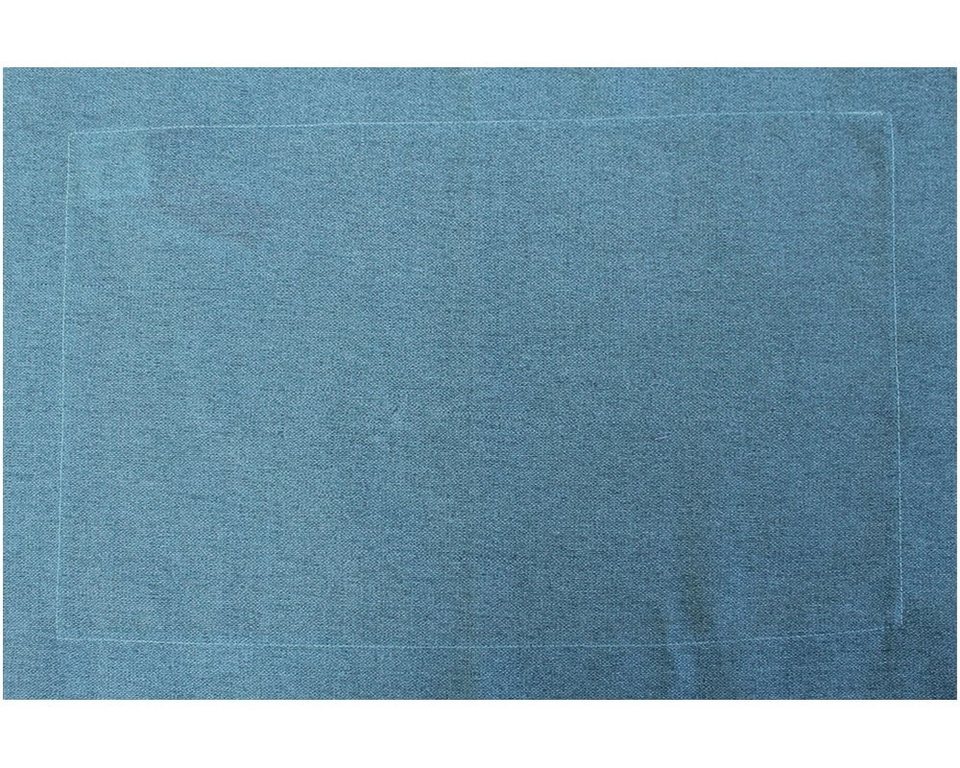 matches21 HOME & HOBBY Tischdecke Tischläufer JANIN einfarbig uni jade blau  35x50 cm (1-tlg)