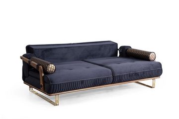 JVmoebel Sofa Ausgefallene Wohnzimmer Möbel Couch Sofagarnitur Blau Komplett, 4 Teile