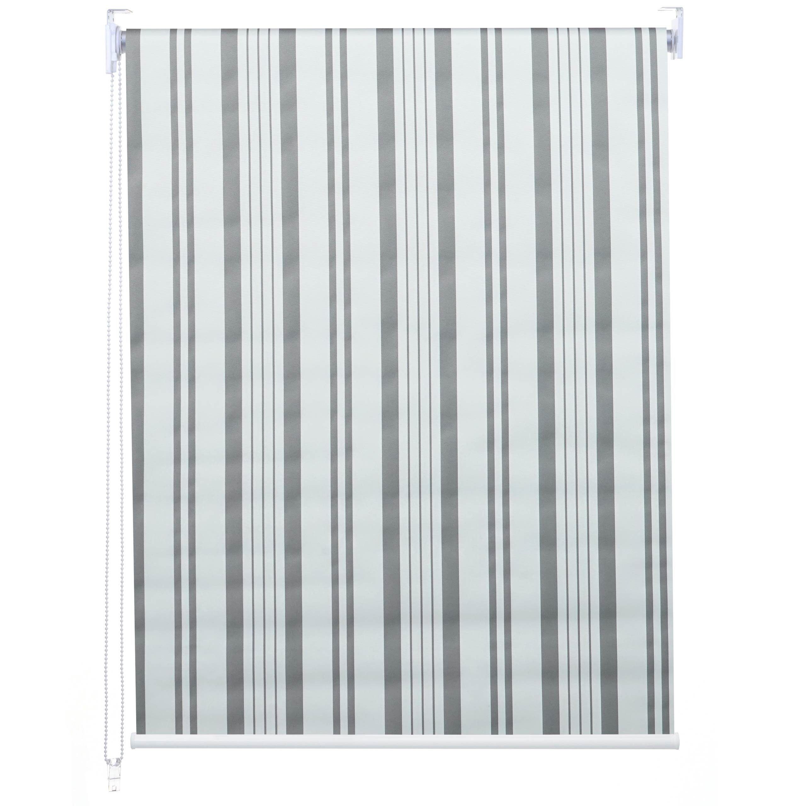 Seitenzugrollo MCW-D52-110x230, MCW, abdunkelnd, verschraubt, Bohrmontage, Kettenzug inkl. Kindersicherung, stufenlos, blickdicht, Thermobarriere