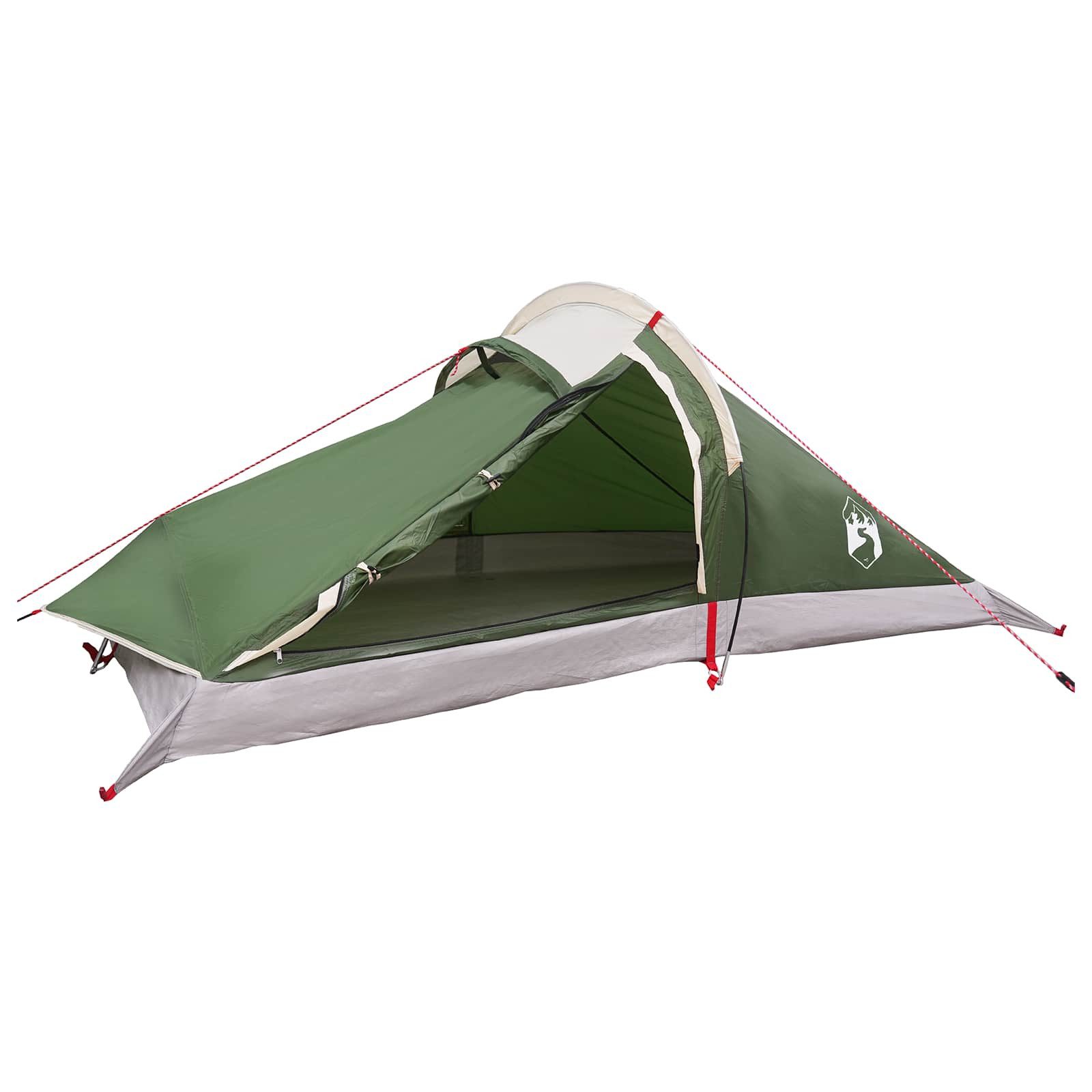 vidaXL Kuppelzelt Trekkingzelt Grün 2-Personen 185T Polyester mit PU-Beschichtung, (1 tlg)