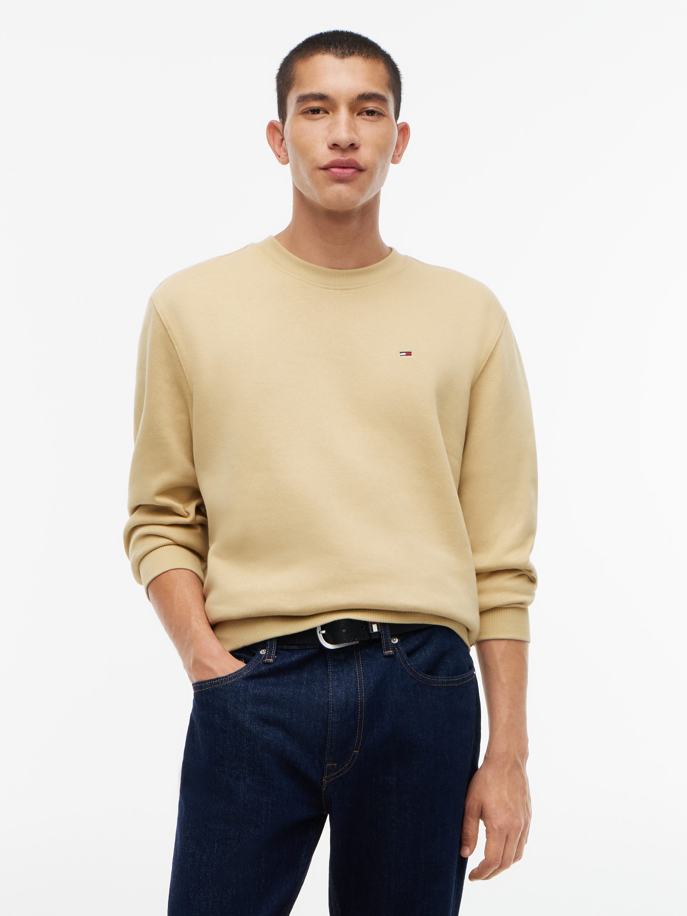 Tommy Jeans Sweatshirt TJM REGULAR FLAG CREW NECK Mit besticktem Markenlogo auf Brusthöhe