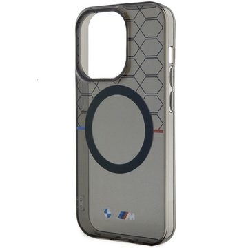BMW Handyhülle Case iPhone 14 Pro Silikon Tricolor MagSafe kompatibel 6,1 Zoll, Kantenschutz